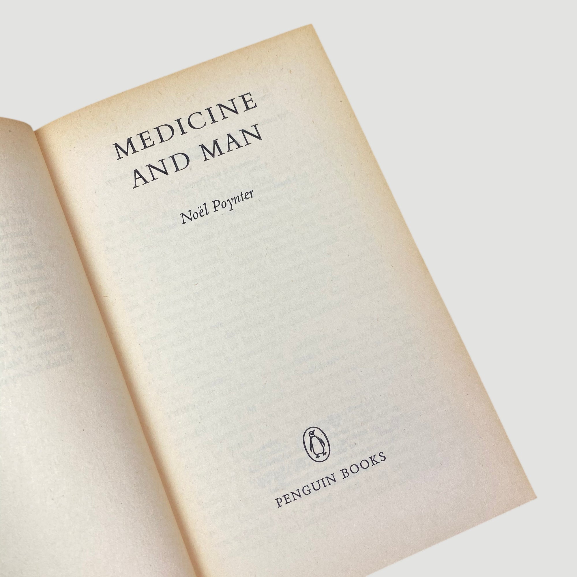 1973 Noël Poynter 'Medicine and Man'