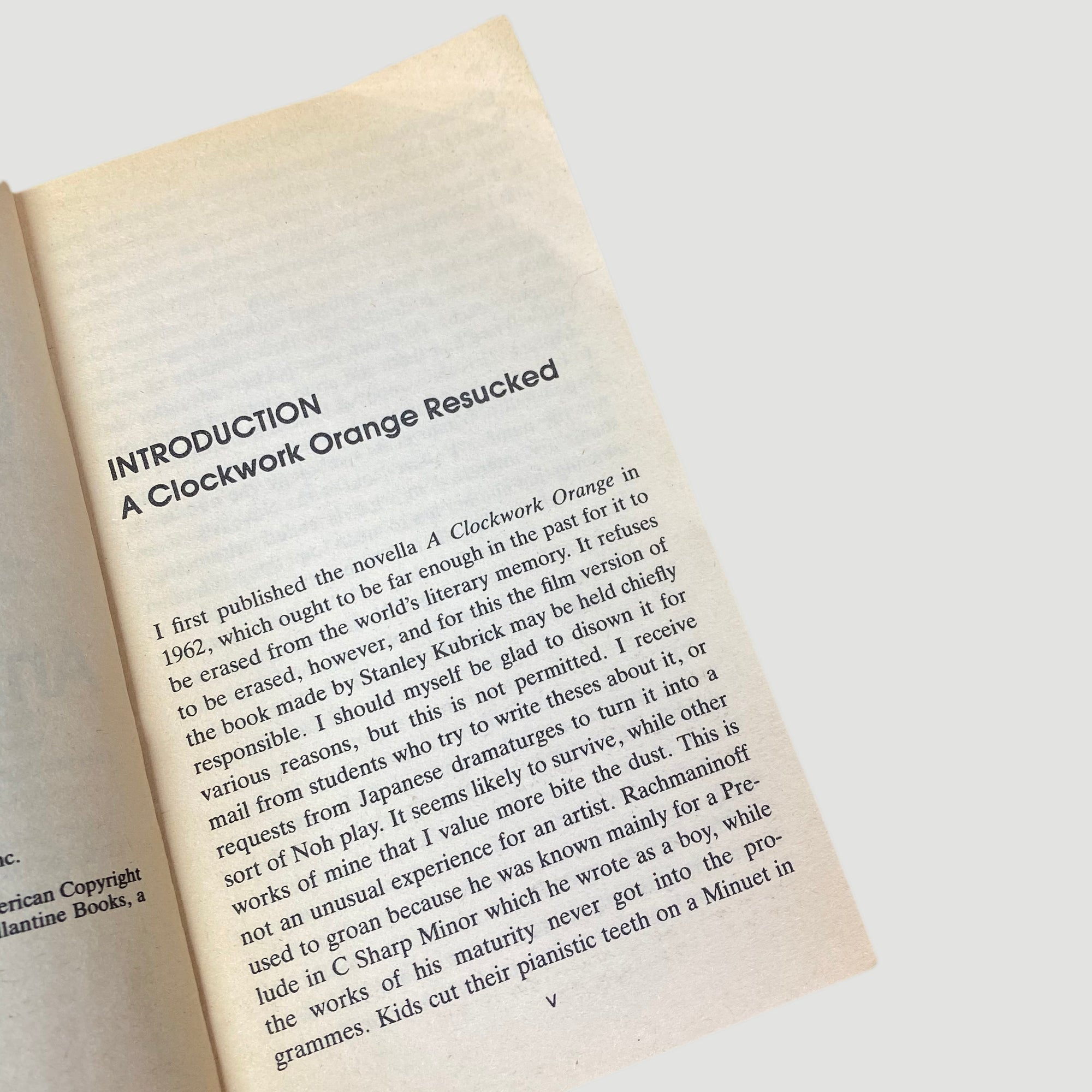 1988 Anthony Burgess 'A Clockwork Orange'