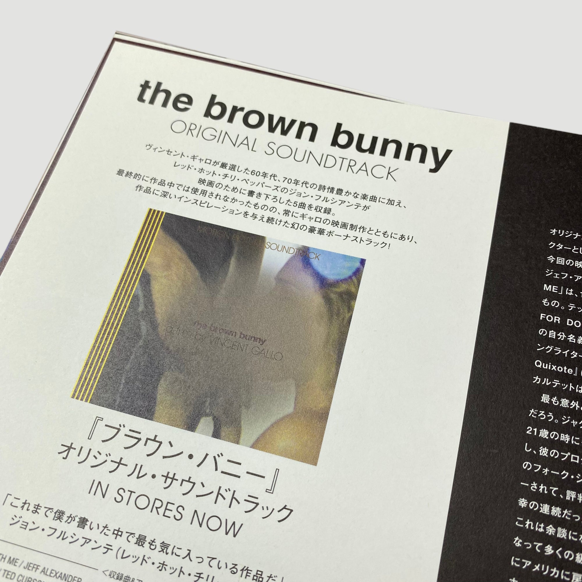 新品】THE BROWN BUNNY レコード LP アナログ盤 ヴィンセント・ギャロ