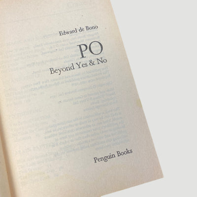 1976 Edward Bono 'Po: Beyond Yes and No' Pelican