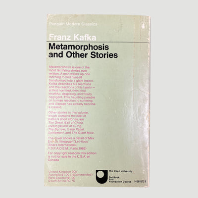 1972 Franz Kafka 'Metamorphosis and Other Stories'