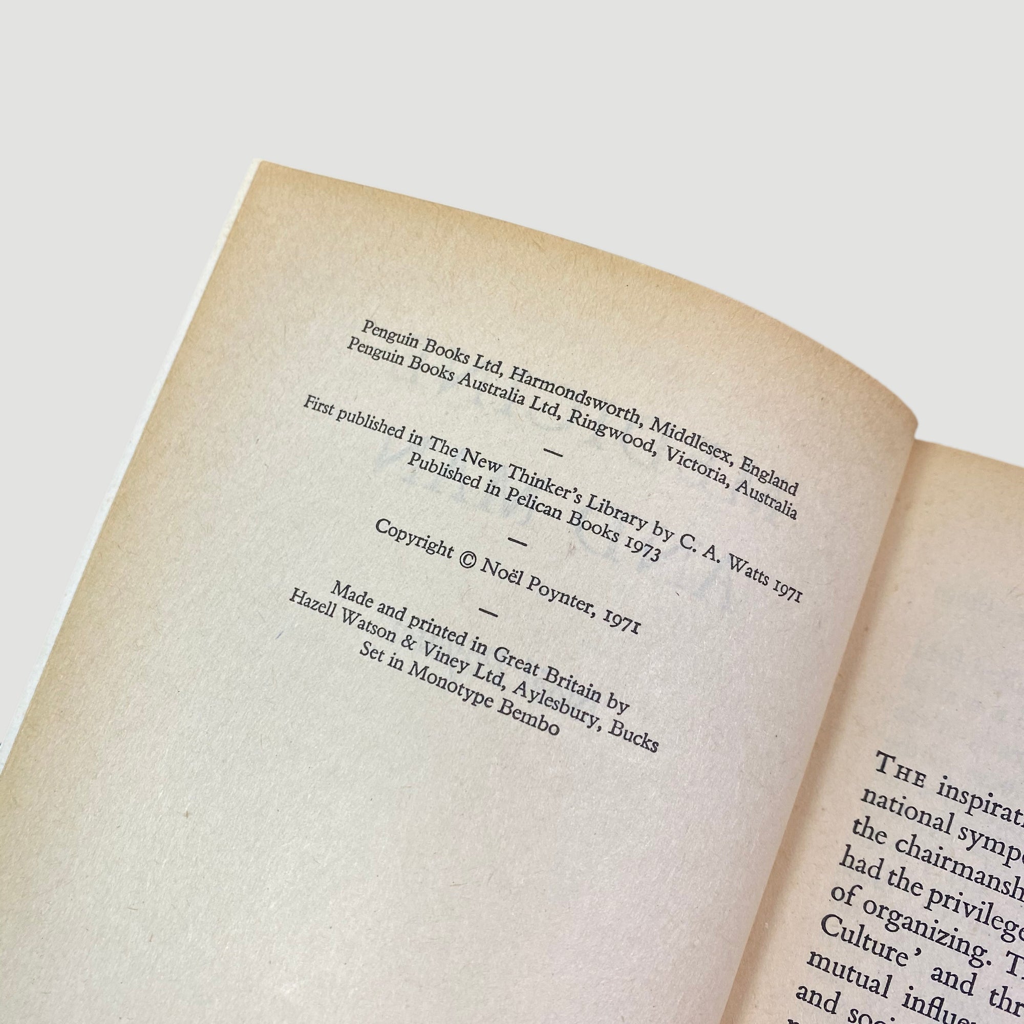 1973 Noël Poynter 'Medicine and Man'