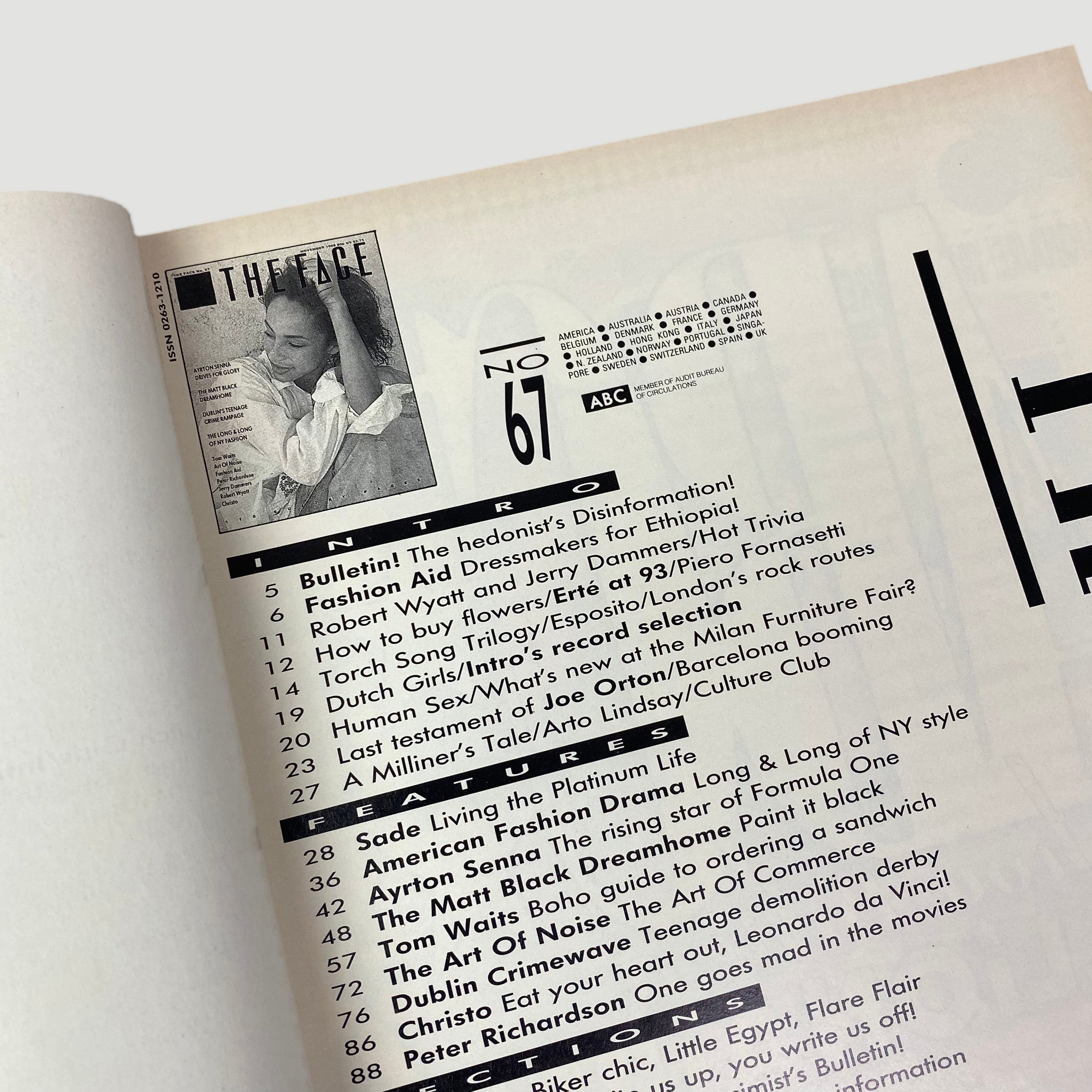 1985 The Face Magazine Sade Issue