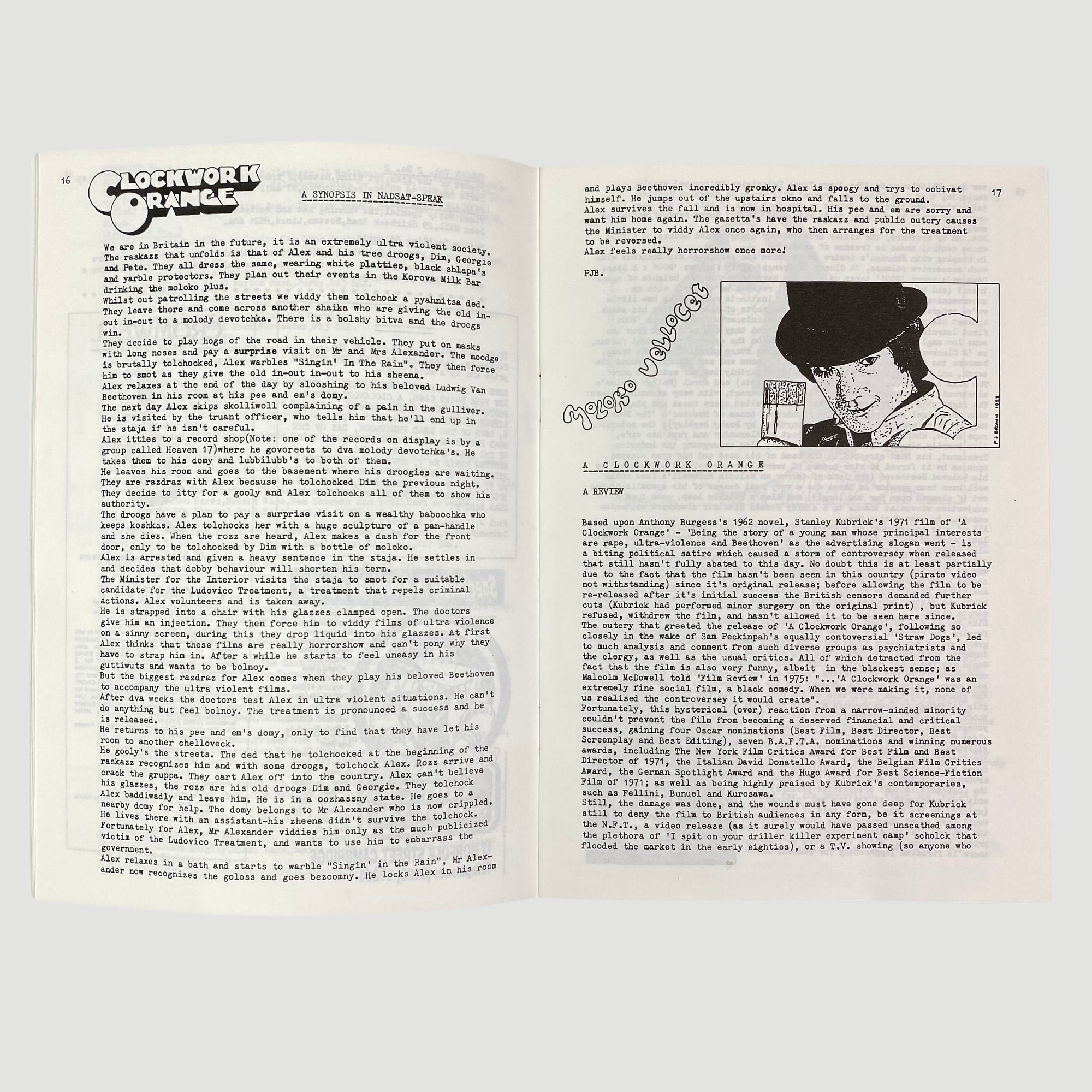 1988 Fantasynopsis Number One - A Clockwork Orange