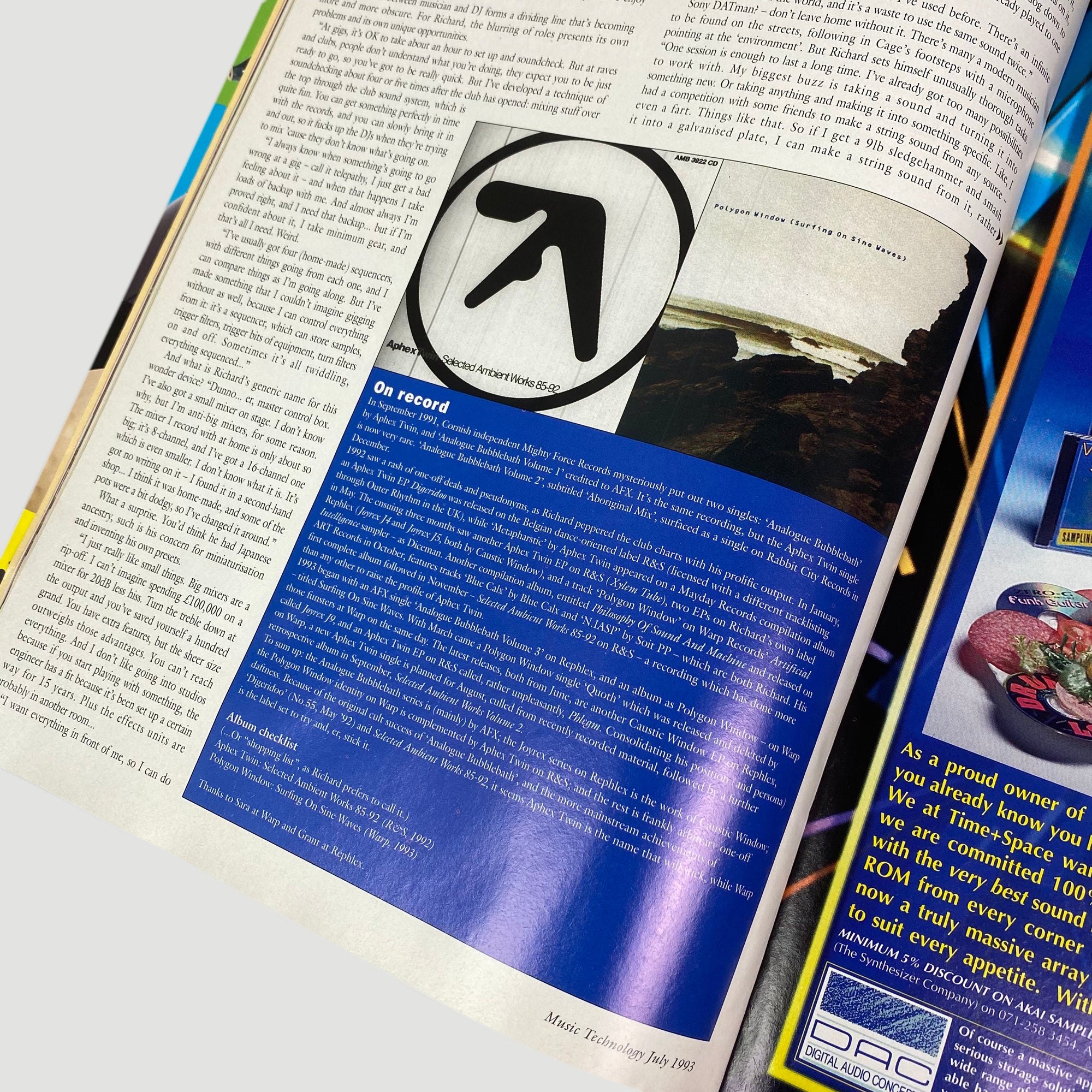 1993 The Music Technology Magazine Aphex Twin Issue