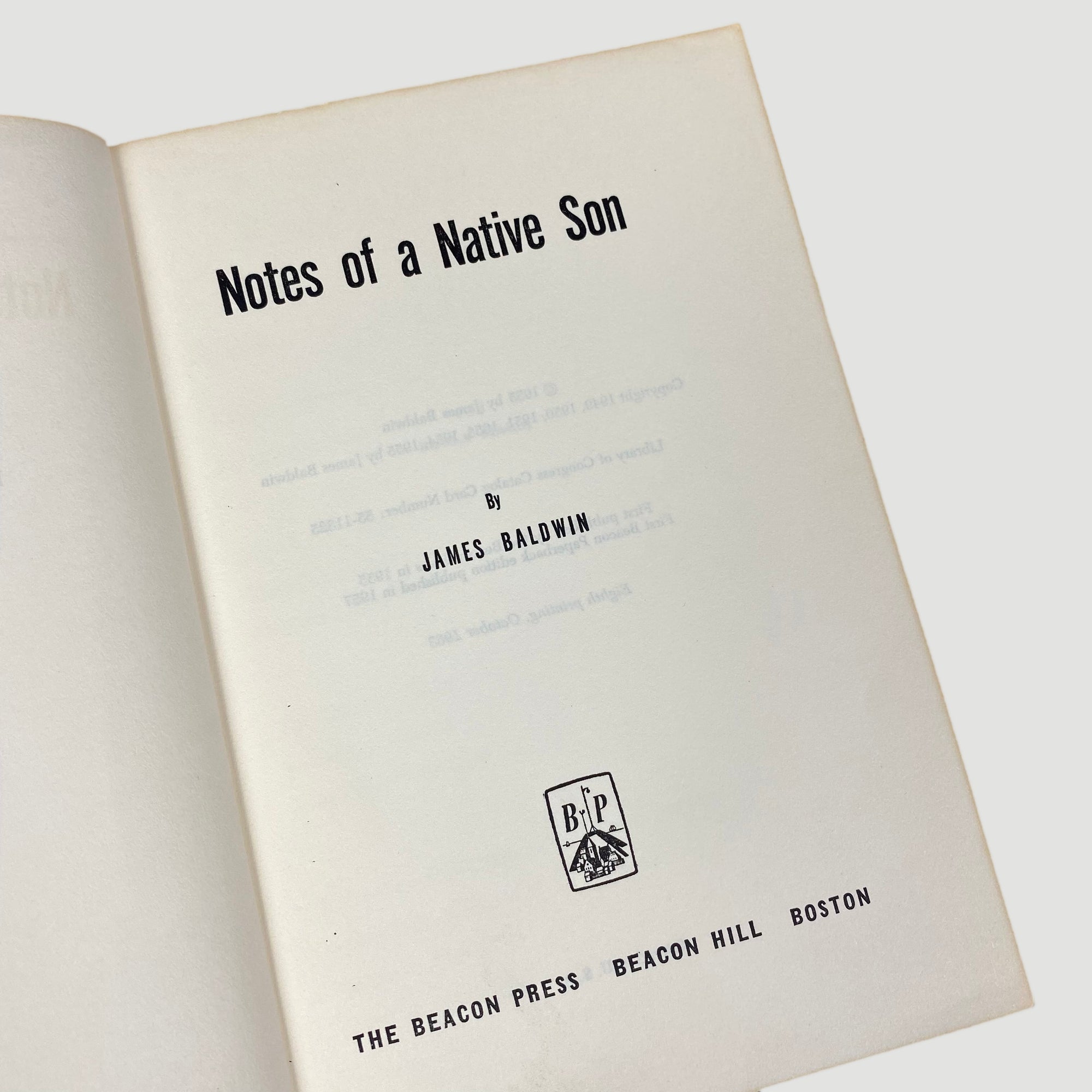 1963 James Baldwin Notes of a Native Son 1st Ed.