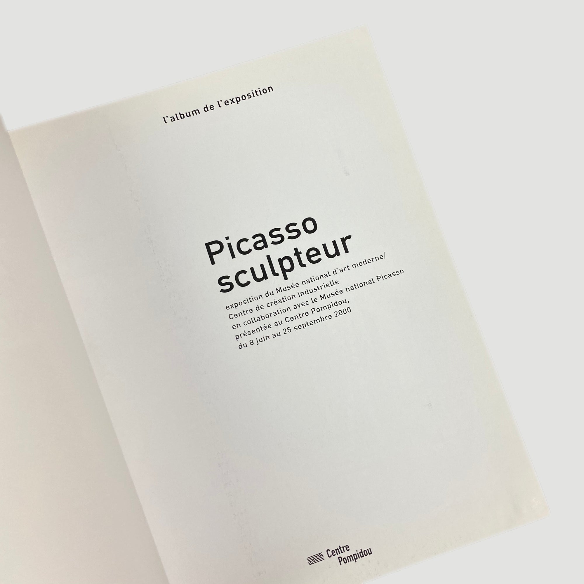 2000 Picasso Sculpteur Exhibition Book