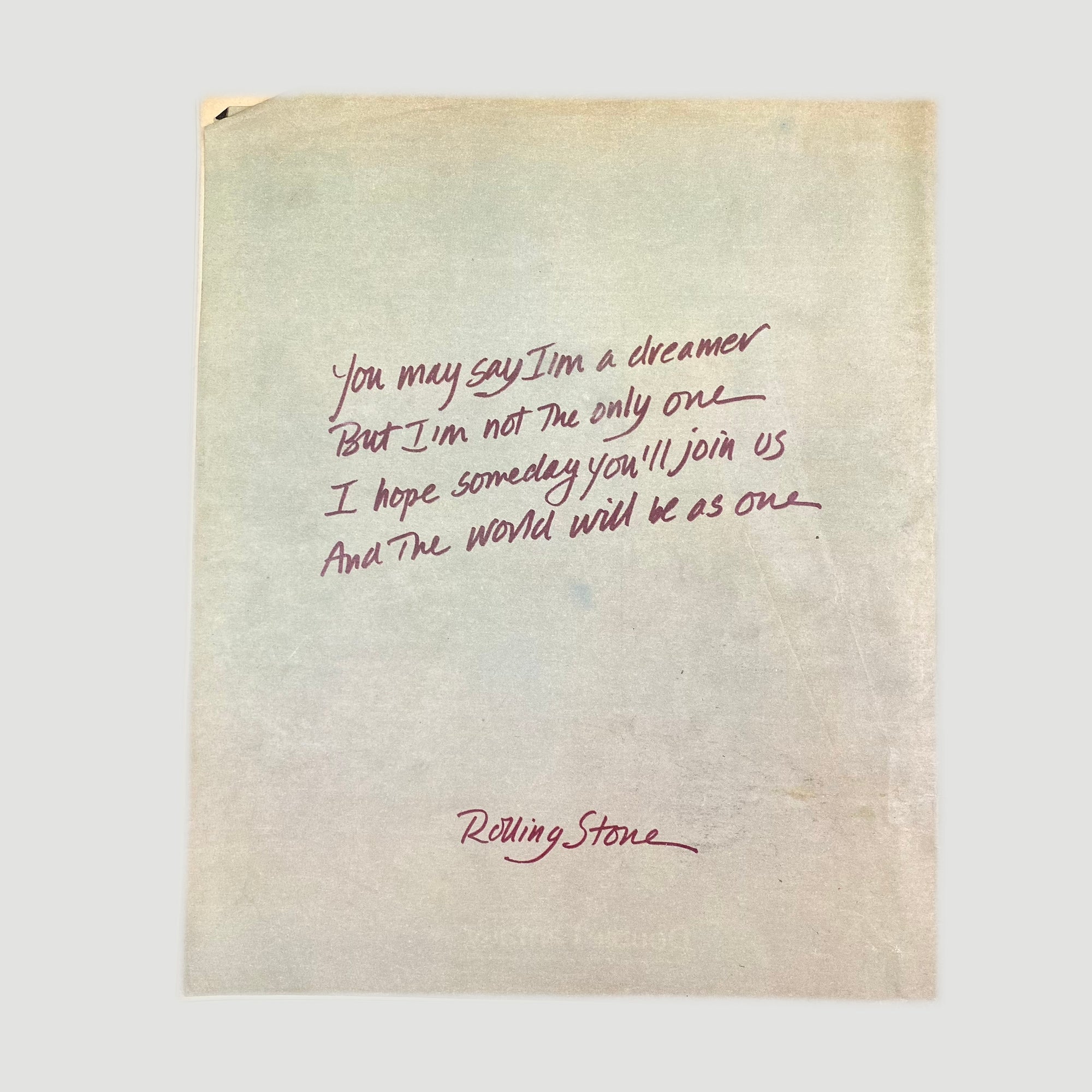 1981 Rolling Stone Magazine John and Yoko Issue