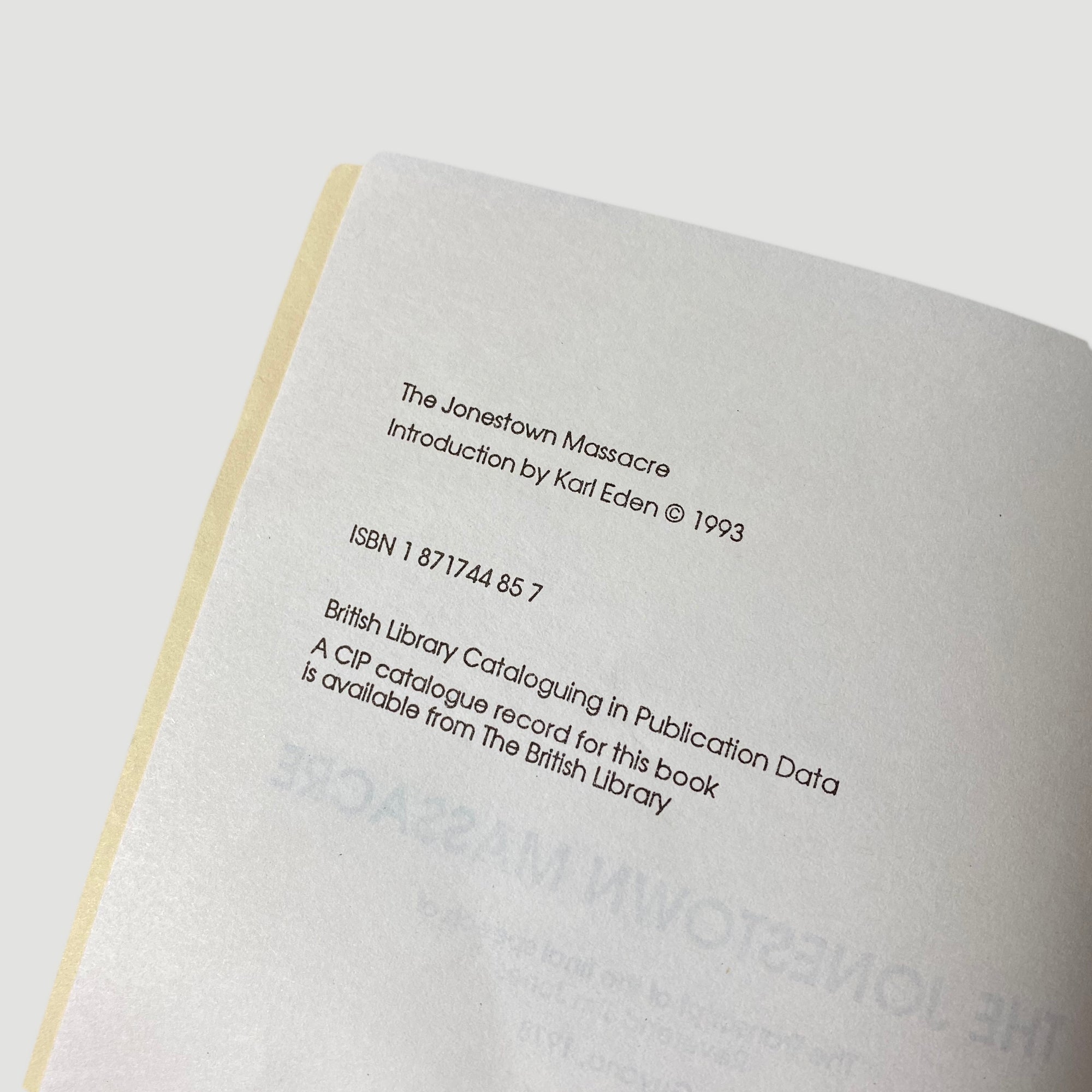 1993 'The Jonestown Massacre' Booklet