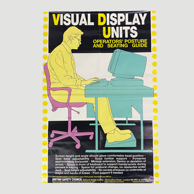 Late 80's British Safety Council VDU Poster