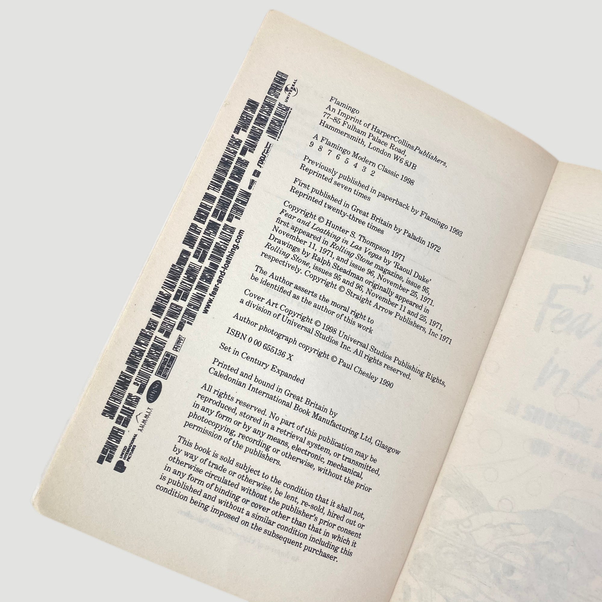 1998 Hunter S. Thompson 'Fear and Loathing in Las Vegas'