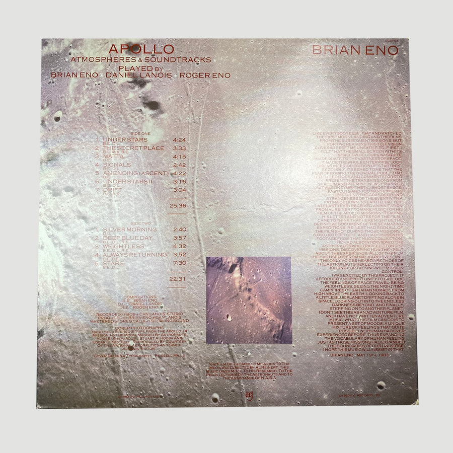 1983 Brian Eno With Daniel Lanois & Roger Eno ‎'Apollo - Atmospheres & Soundtracks'