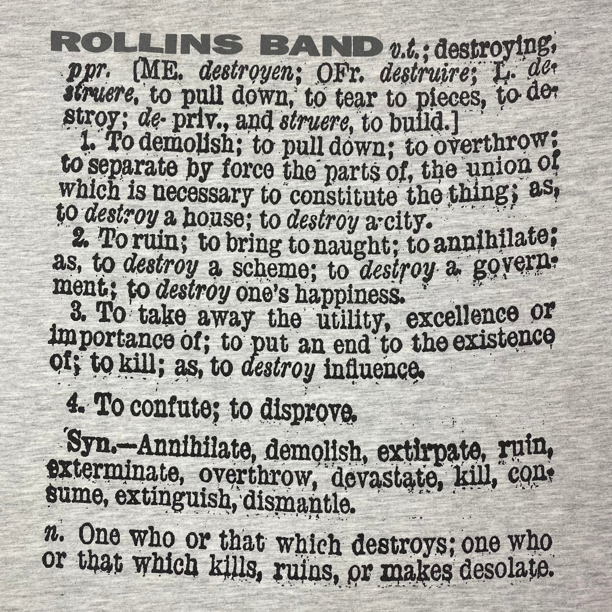 90's Rollins Band 'Search & Destroy' T-Shirt