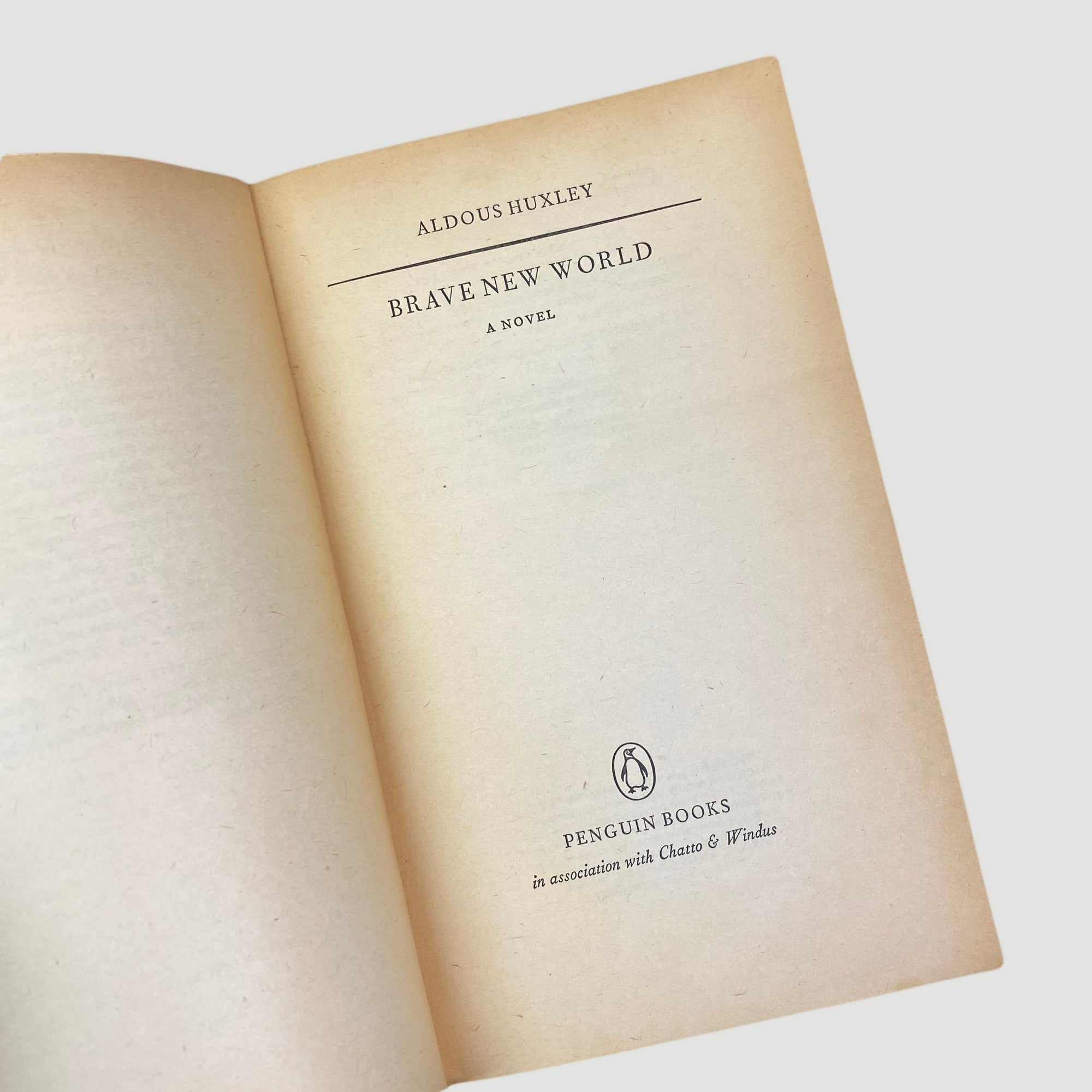 1971 Aldous Huxley 'A Brave New World'