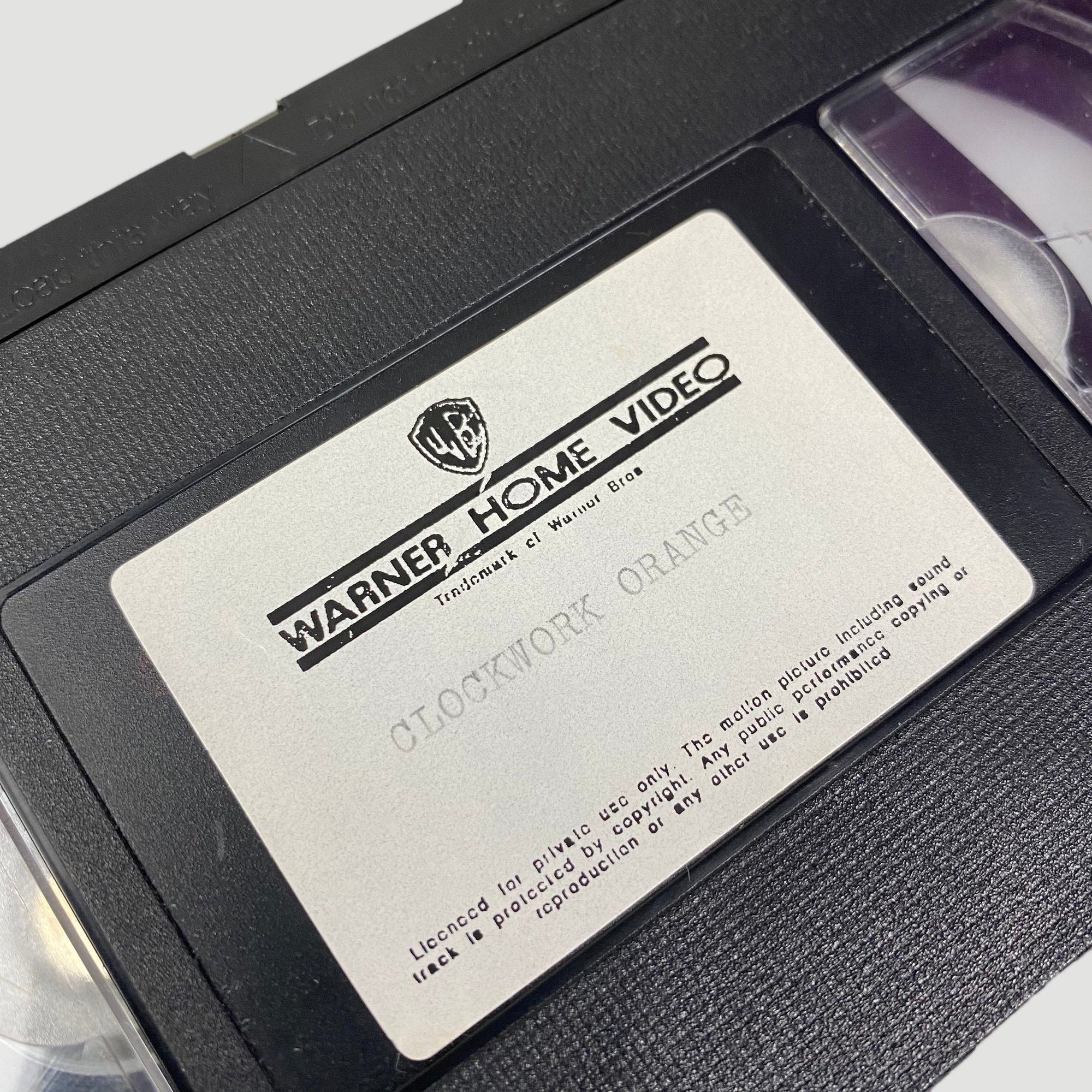 VHS Clockwork Orange 1986 Early Warner Brothers outlet Watermarks