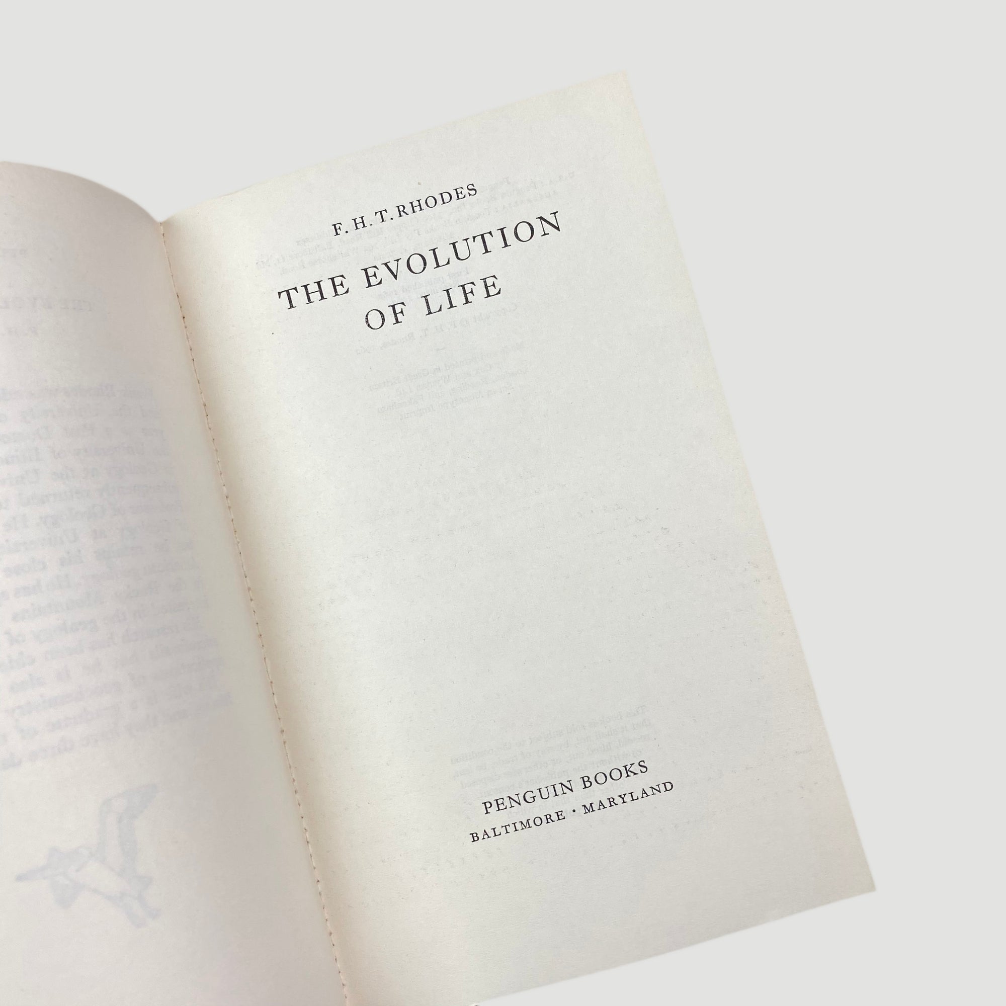 1963 F.H.T. Rhodes 'The Evolution of Life'