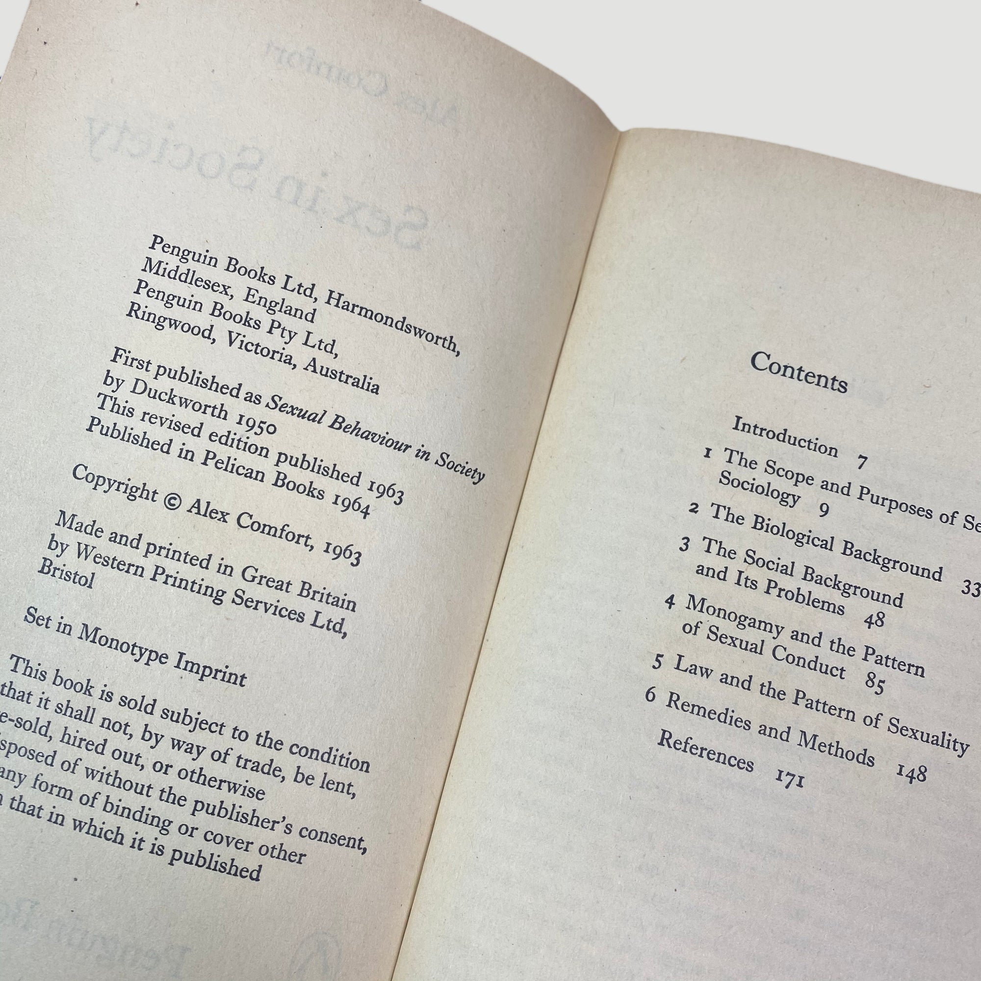 1964 Alex Comfort 'Sex in Society'