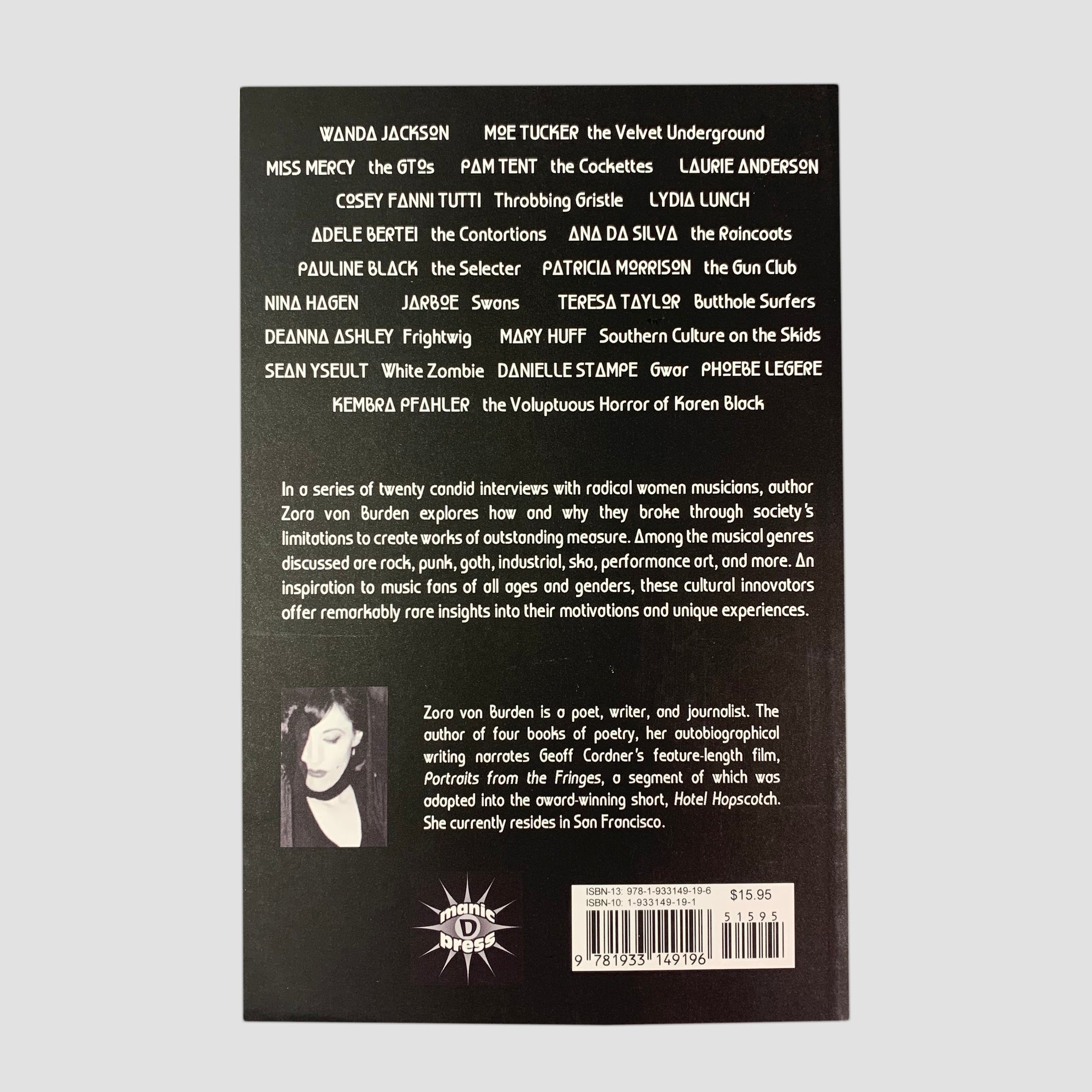 2010 Zora Von Burden 'Women of the Underground: Music: Cultural Innovators Speak for Themselves'
