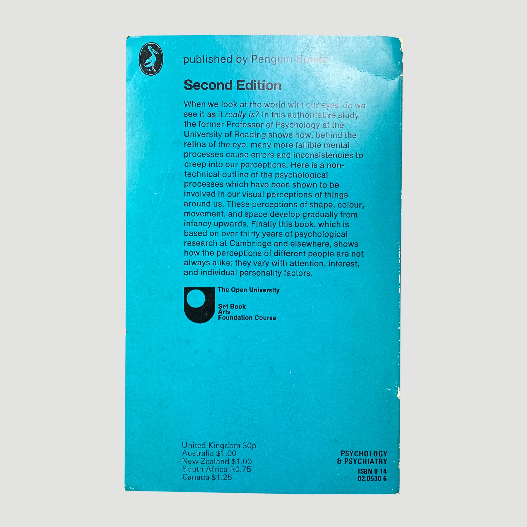 1971 M.D. Vernon 'The Psychology of Perception'