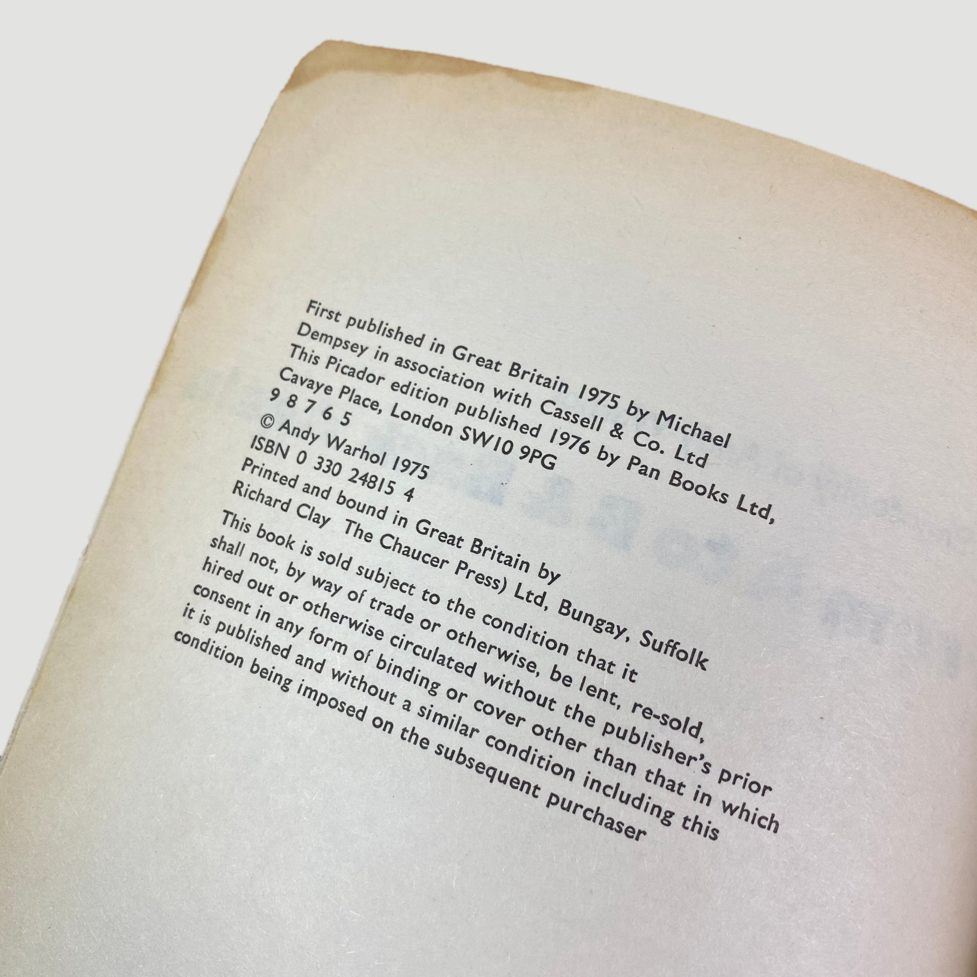 1979 Andy Warhol 'From A to B' & Back Again'