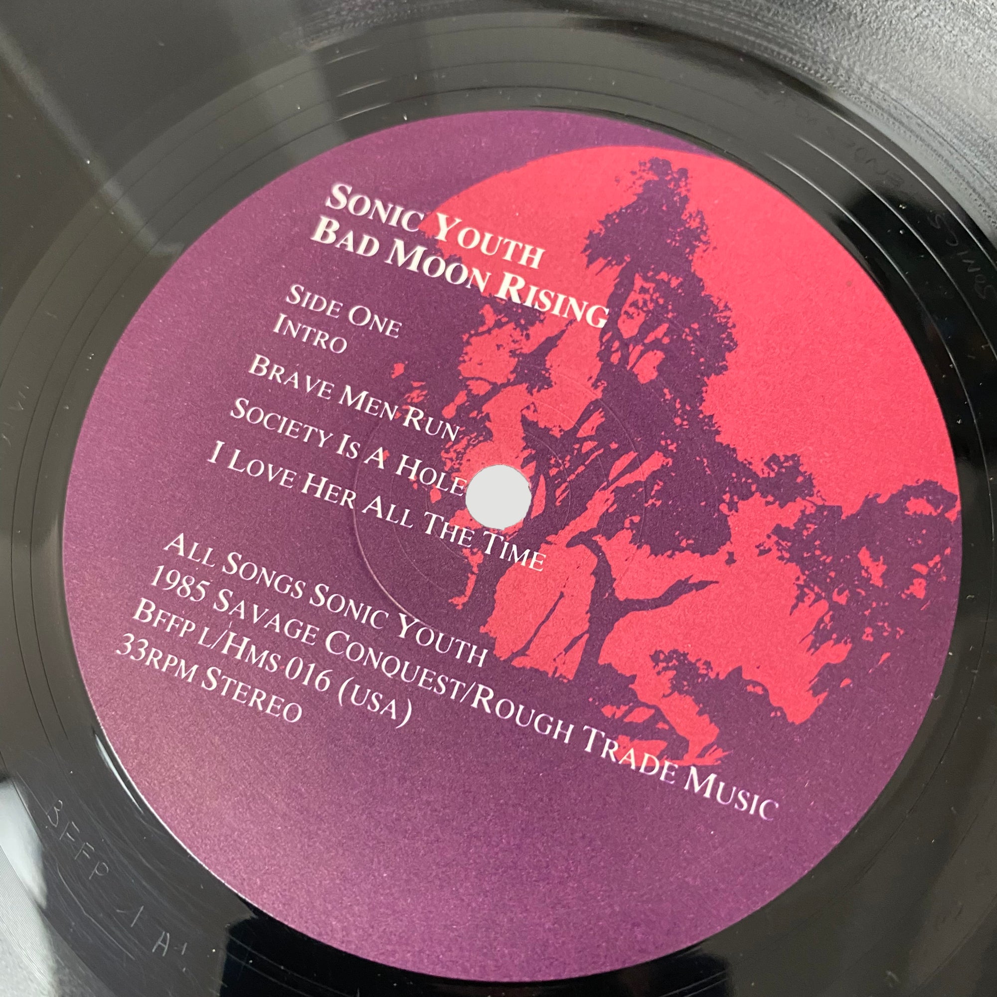 1985 Sonic Youth ‘Bad Moon Rising’ LP