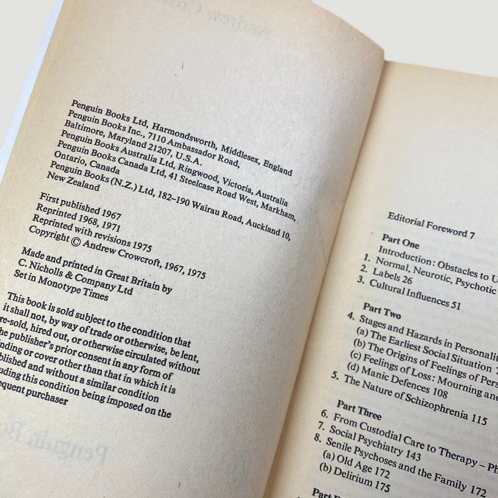 1975 Andrew Crowcroft 'Understanding Madness'