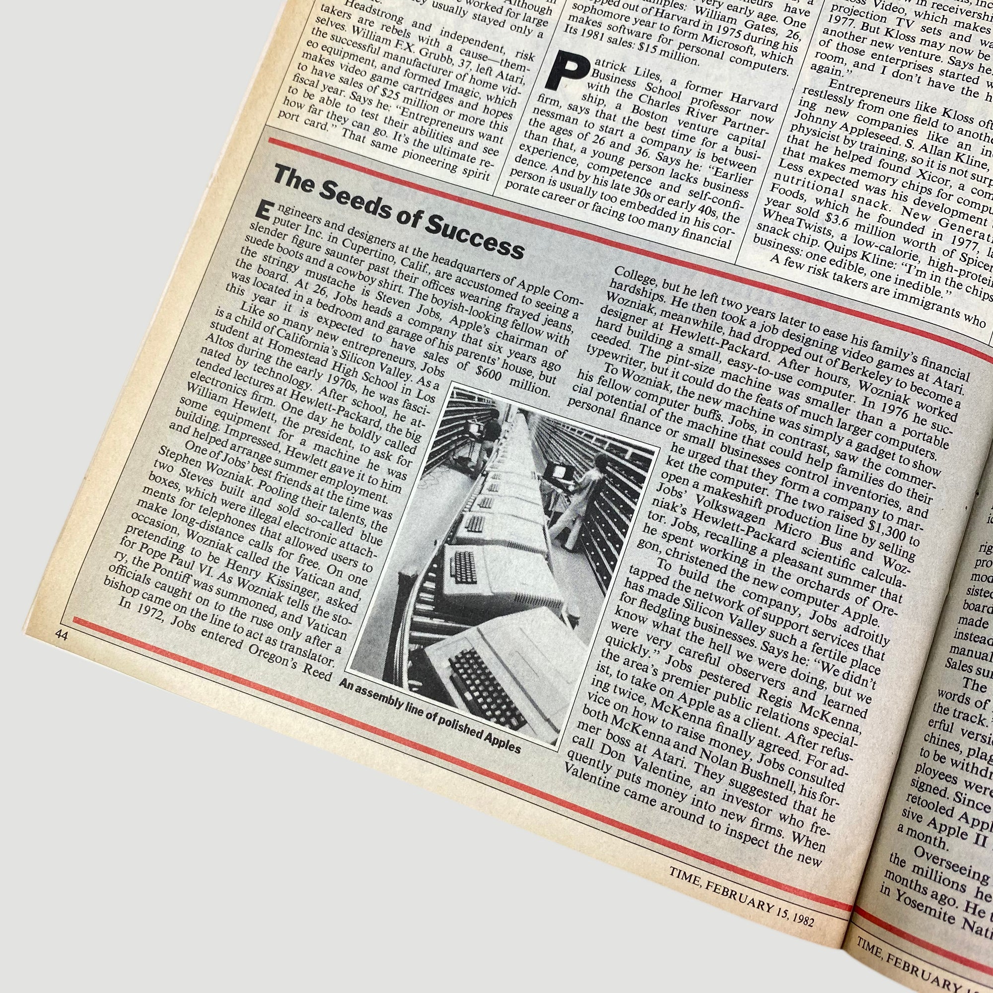 1982 Time Magazine Steve Jobs Striking It Rich