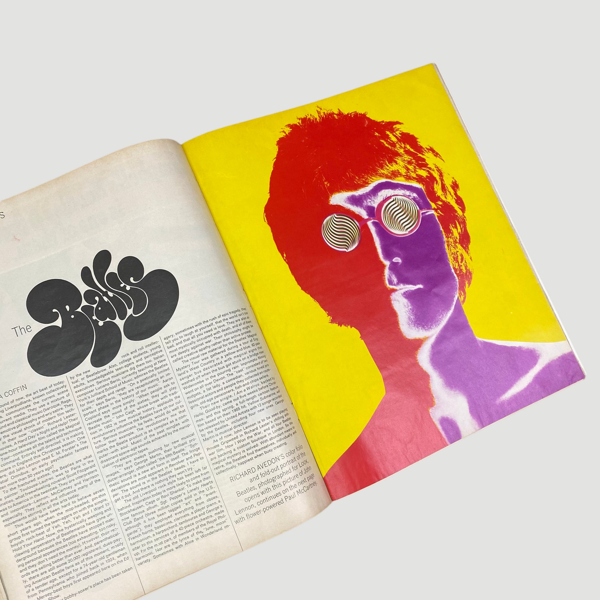 1968 Look Magazine The Beatles & Richard Avedon (with Poster)