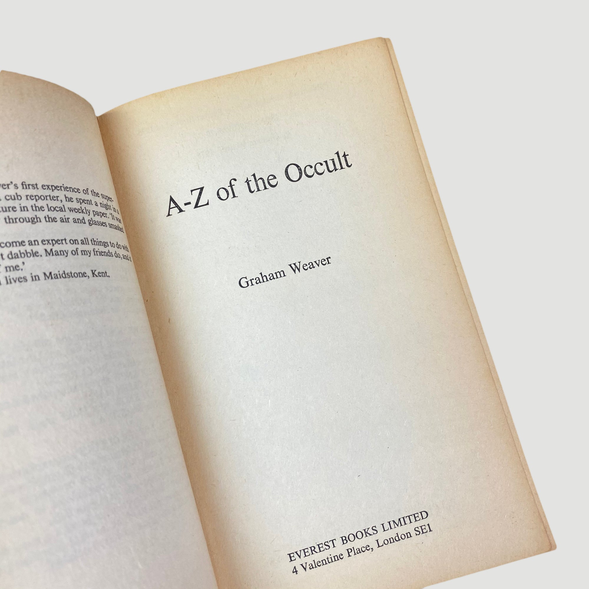 1975 Graham Weaver ‘A-Z of the Occult’