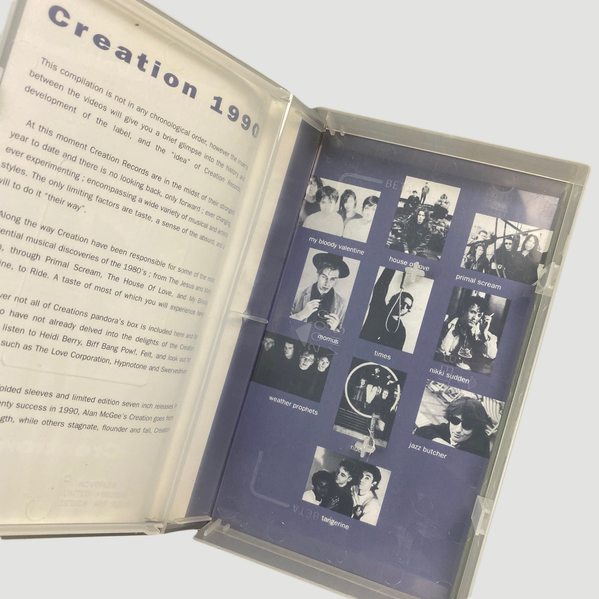 1990 The Creation Records Comp. Vol. 1 VHS