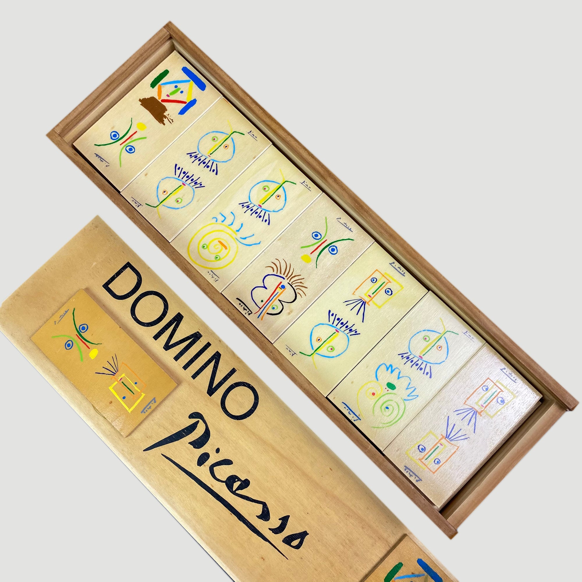 Domino Picasso Wooden Art Dominoes 14x5x2 fashion