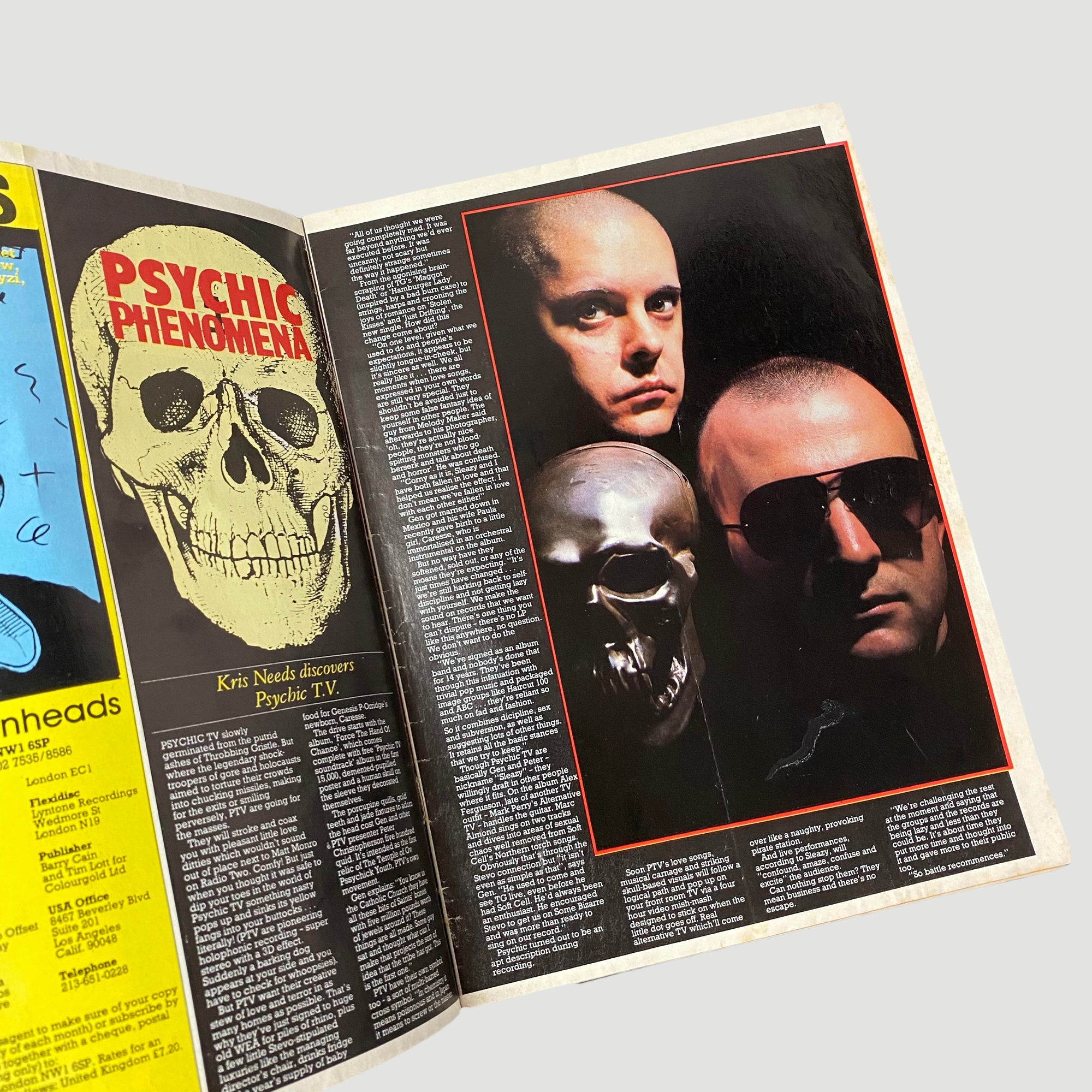 1982 Flexipop! Magazine Psychic TV Issue
