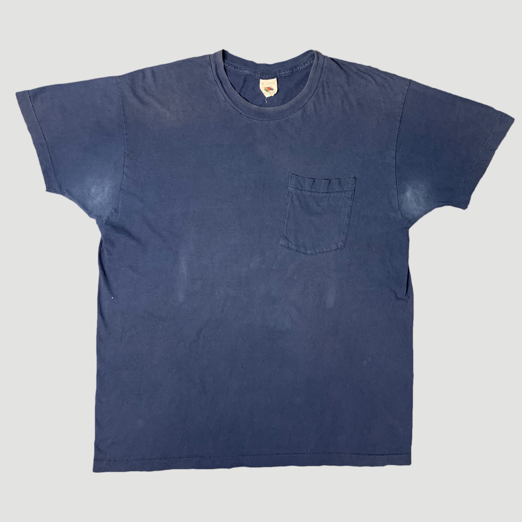 80's Basic Navy Blue Pocket T-Shirt