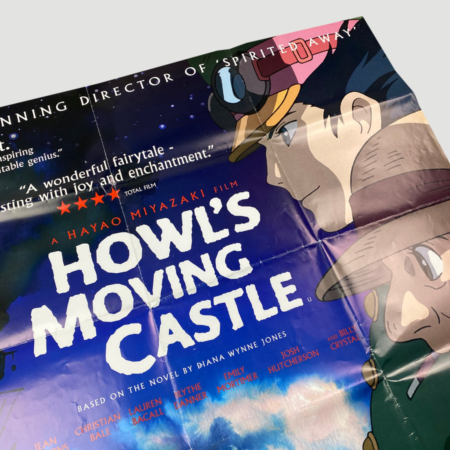 2004 Howls Moving Castle UK Original Quad Cinema Poster