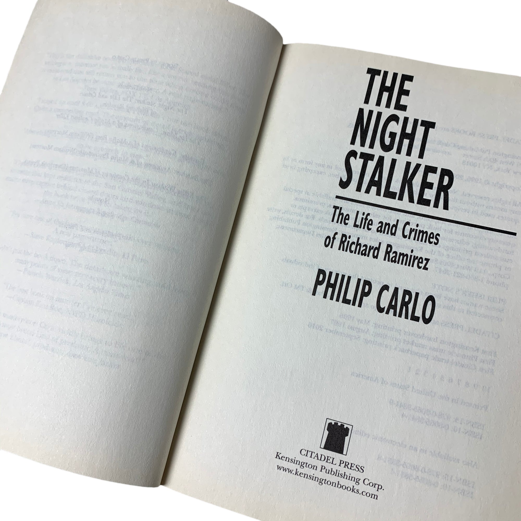 2016 Philip Carlo 'The Night Stalker' Paperback