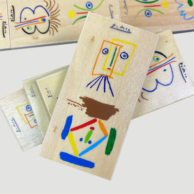 80's Picasso Wooden Domino Set