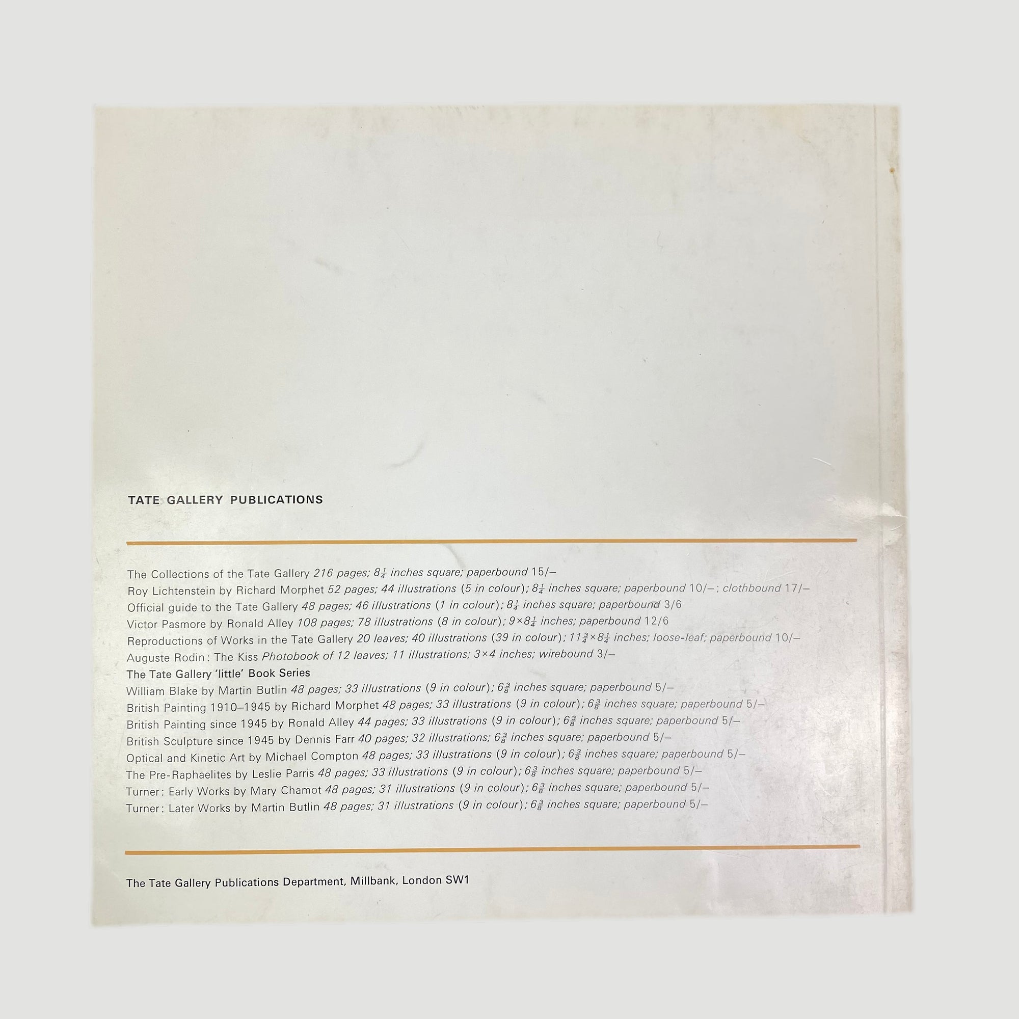 1968 'Barbara Hepworth. The Tate Gallery'