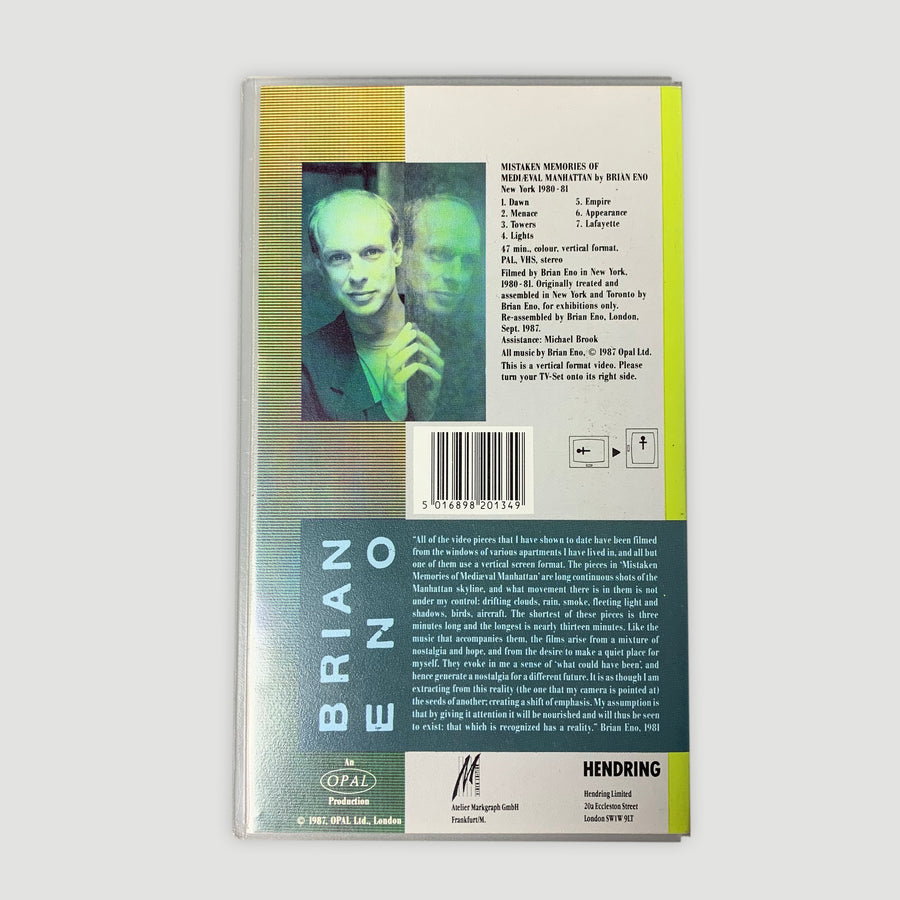 1987 Brian Eno 'Mistaken Memories of Mediaeval Manhattan' VHS