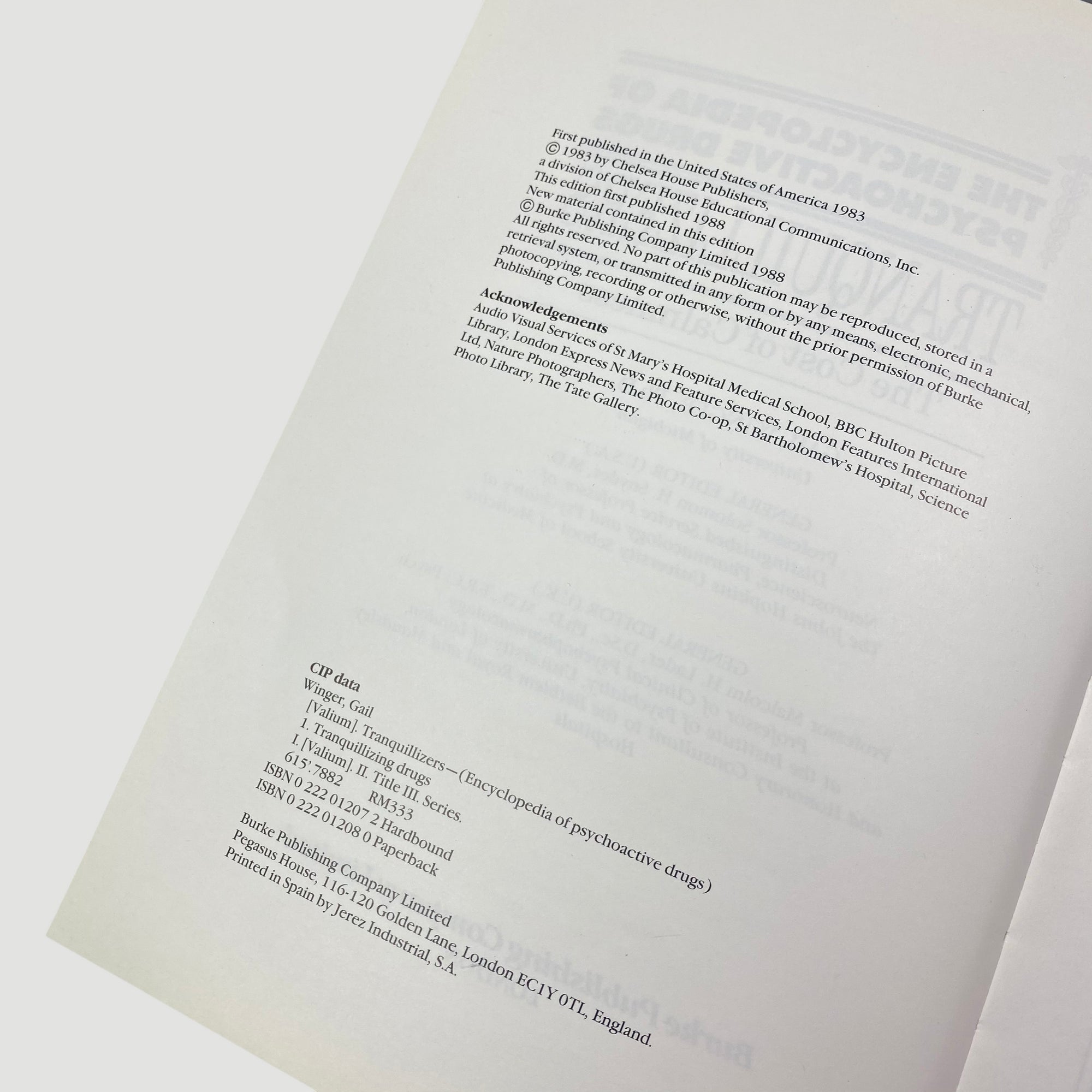 1986 'Tranqulizers: The Tranquil Trap'