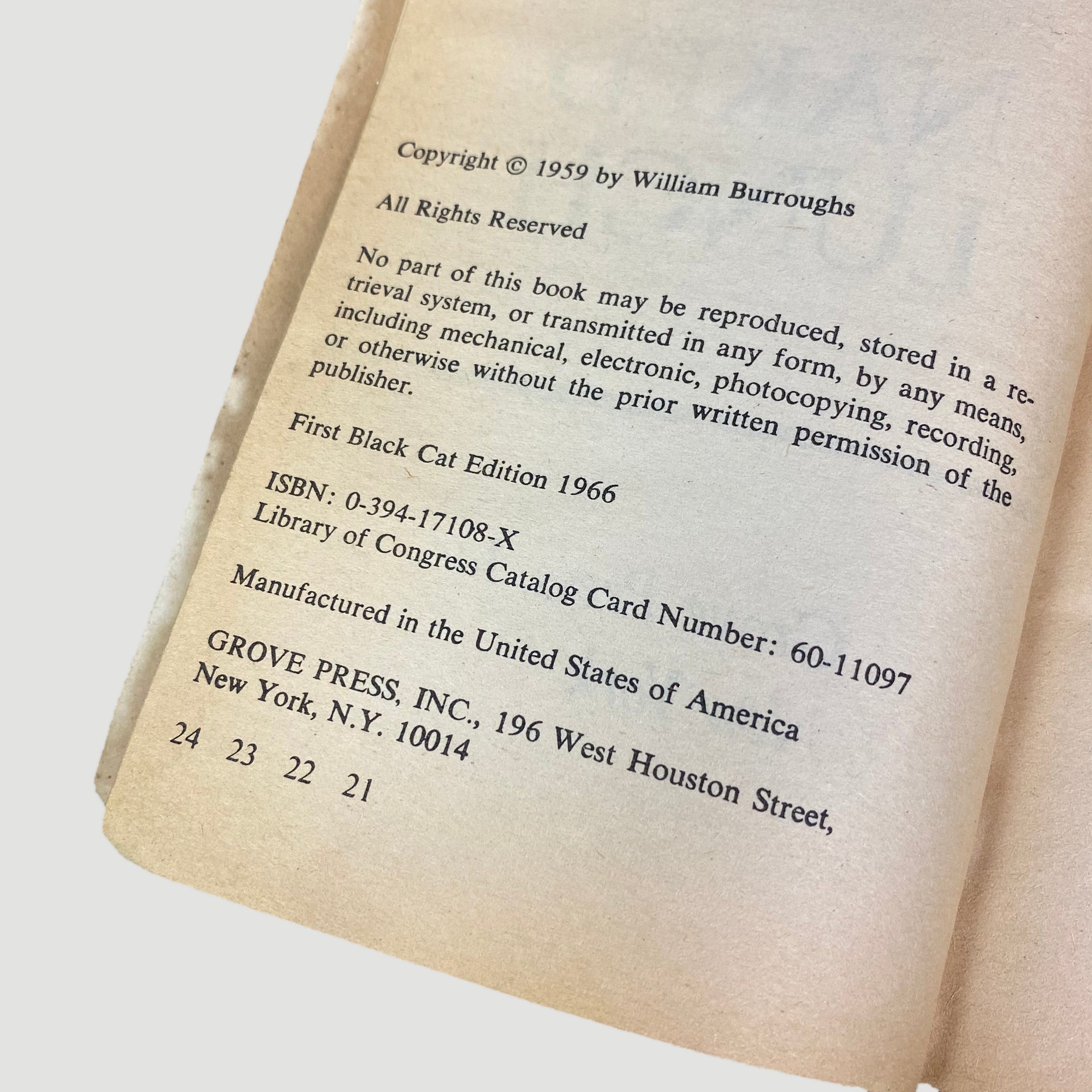 1966 William Burroughs ‘The Naked Lunch’