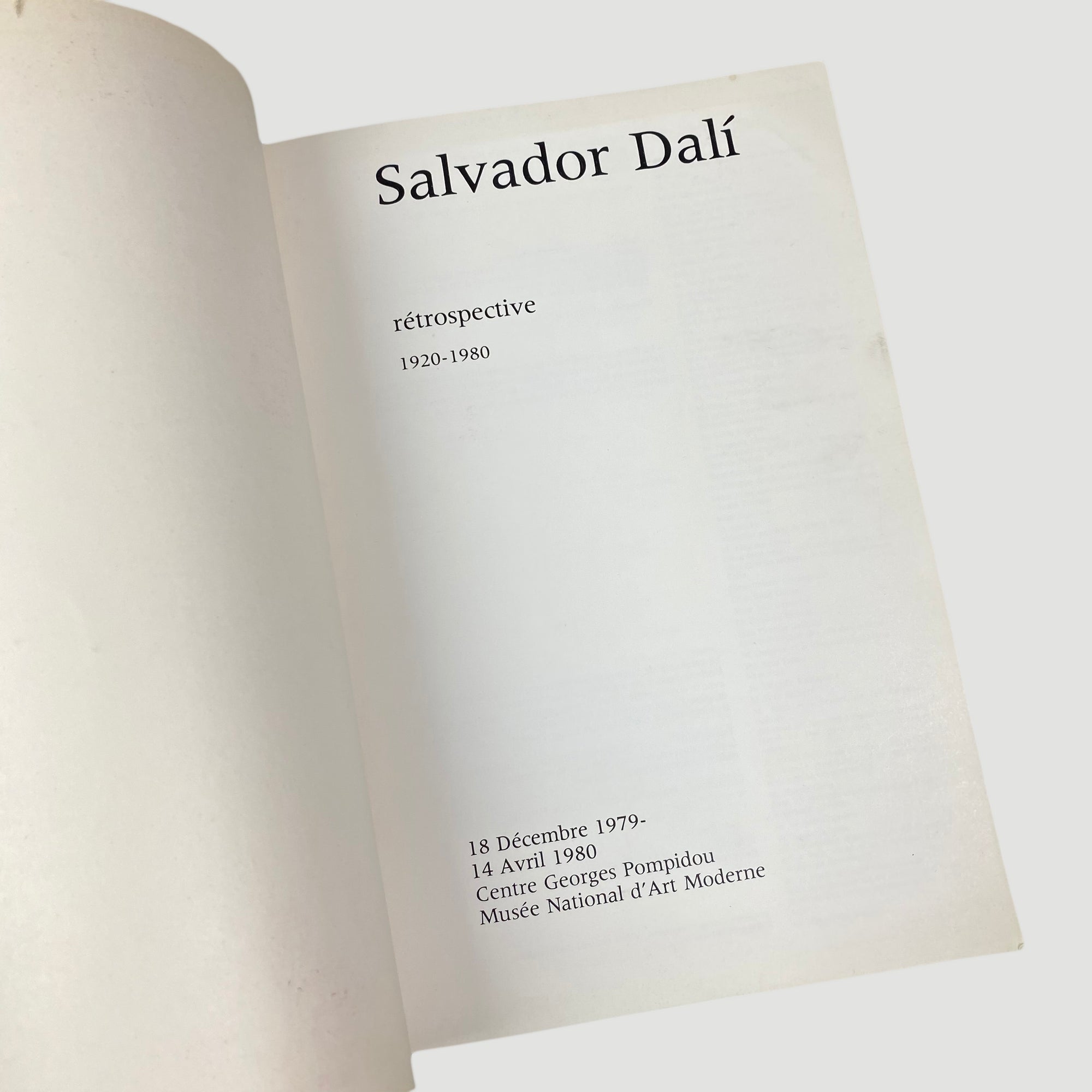 1979 'Salvador Dali: Rétrospective 1920-1980'