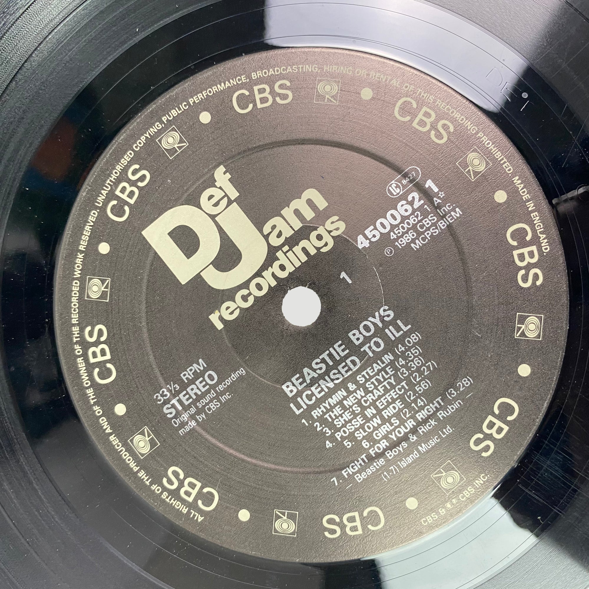 1984 Beastie Boys Licensed to Ill UK 1st Press Gatefold LP