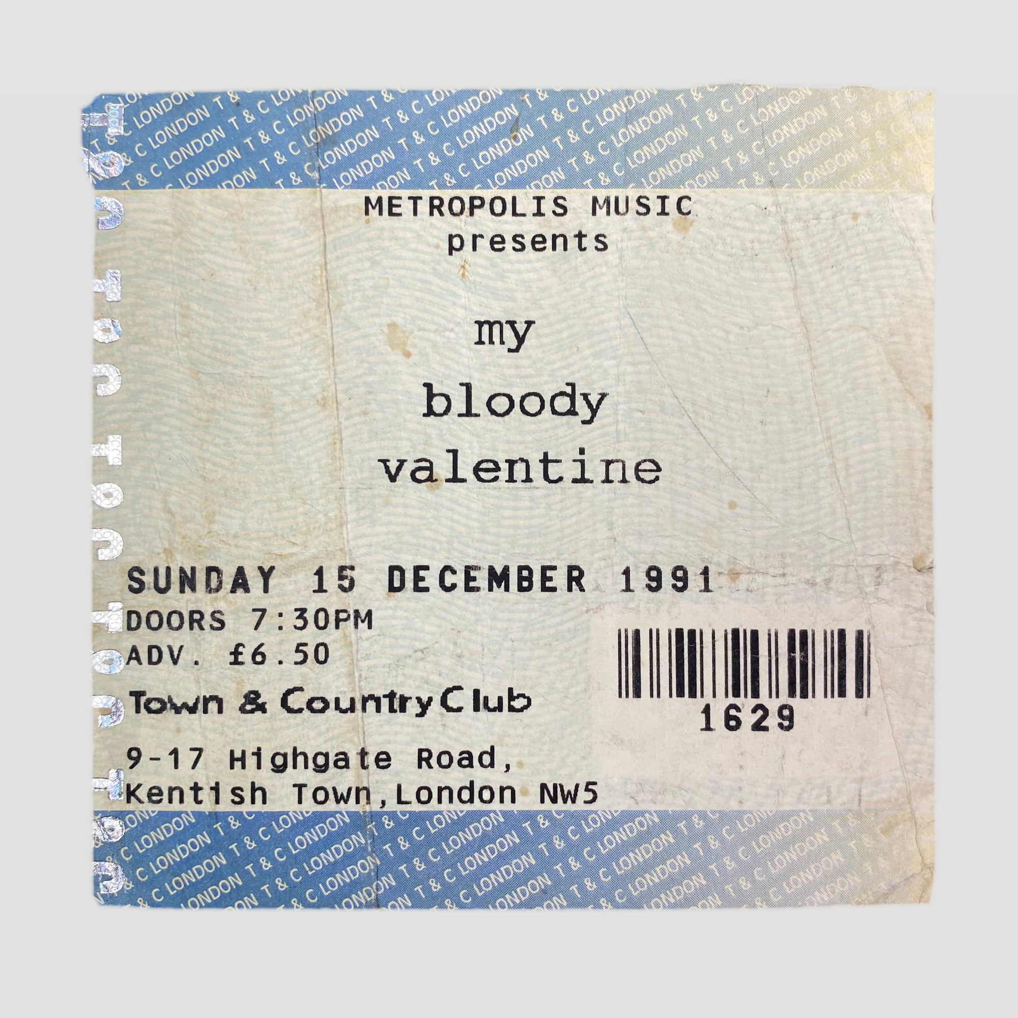 1991 My Bloody Valentine Loveless Show Ticket