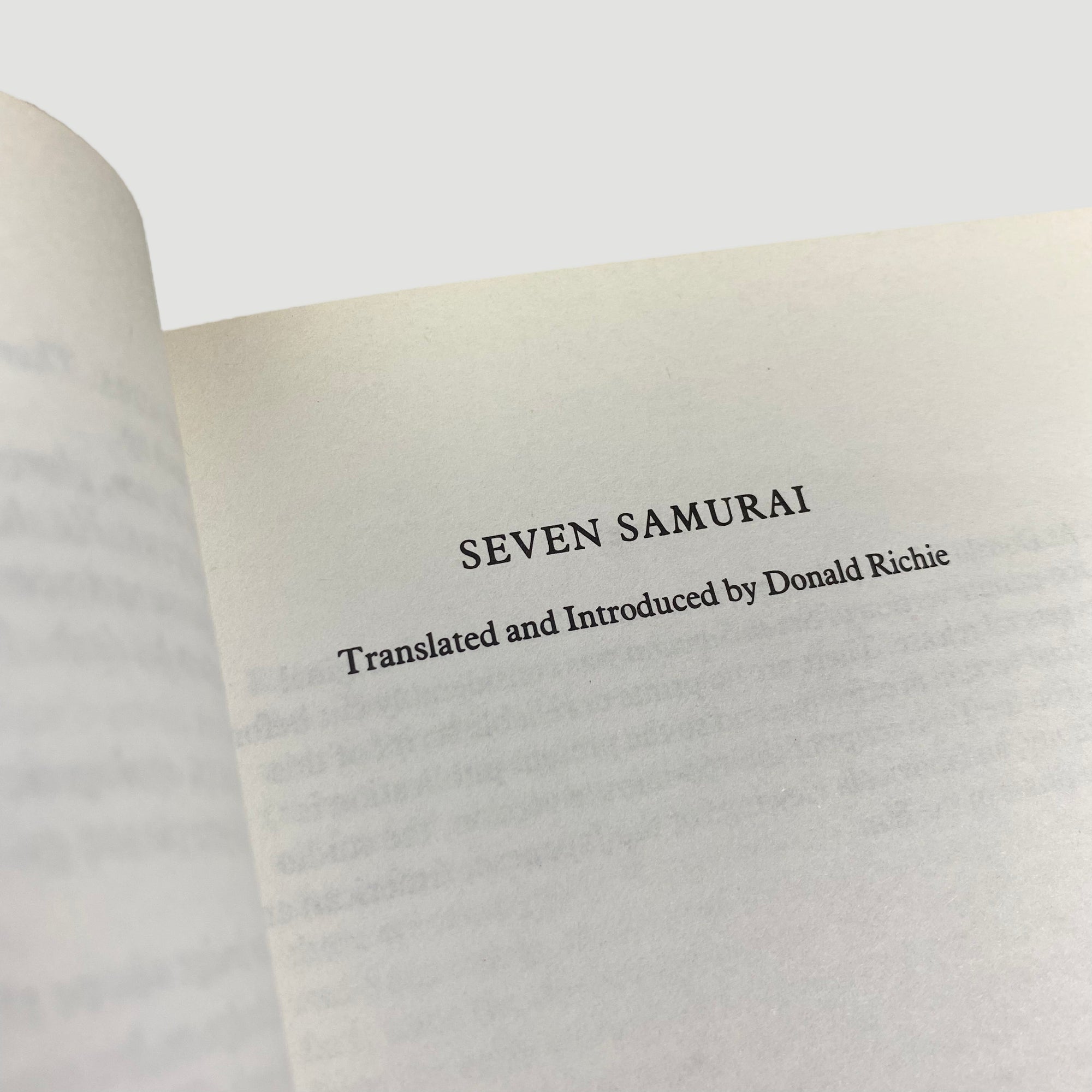 1992 Seven Samurai & Other Screenplays Akira Kurosawa