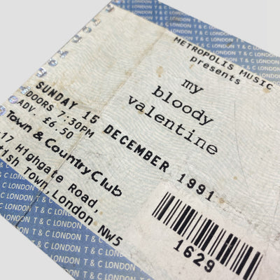 1991 My Bloody Valentine Loveless Show Ticket
