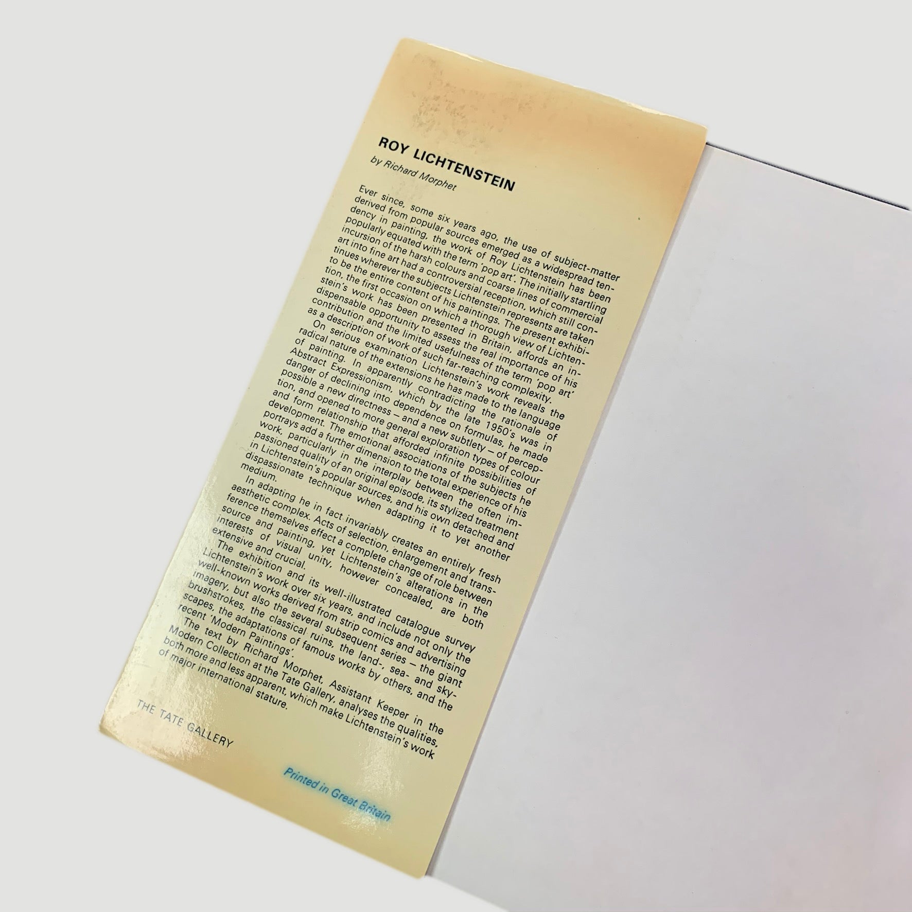 1969 Tate Gallery 'Roy Lichtenstein'