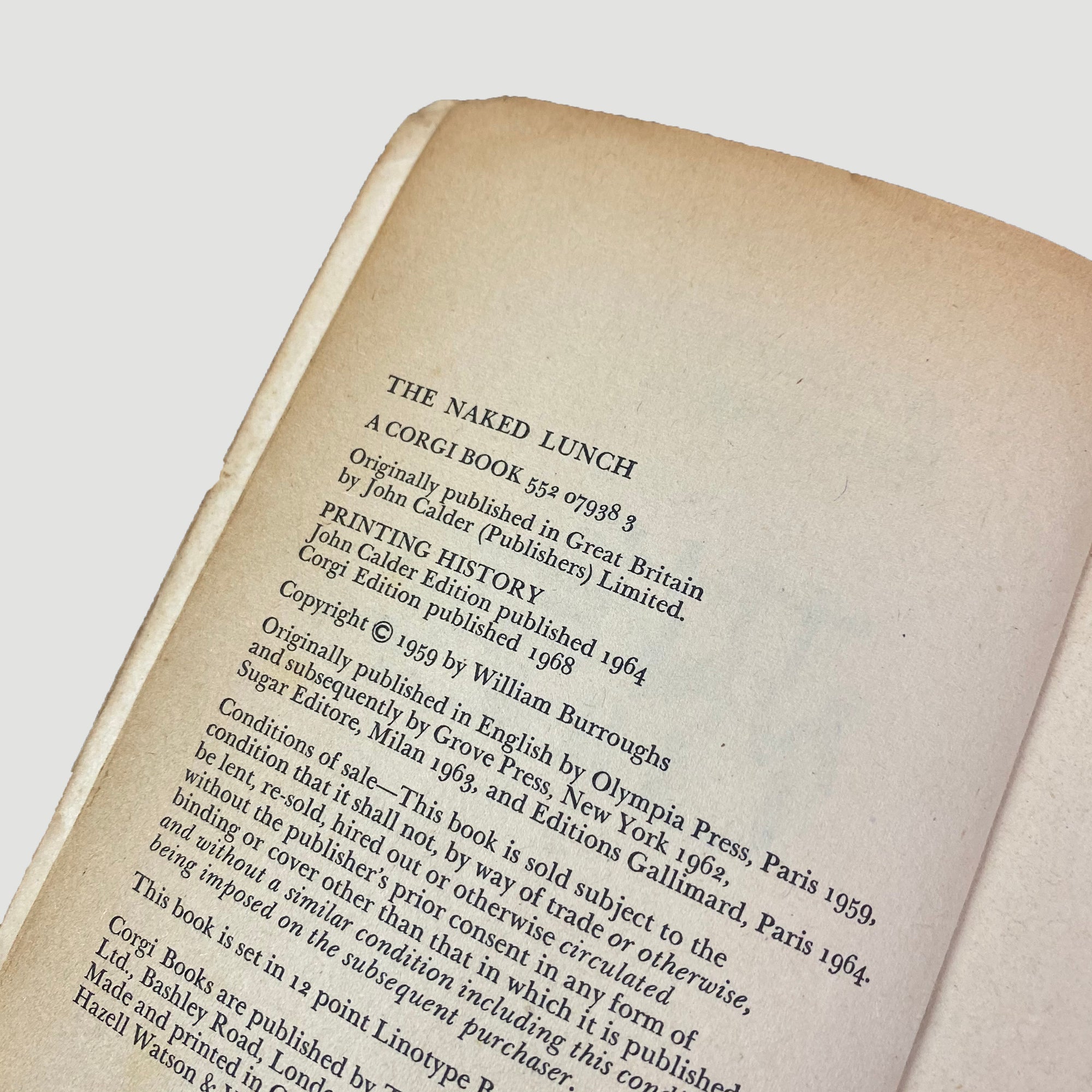 1969 William Burroughs ‘The Naked Lunch’