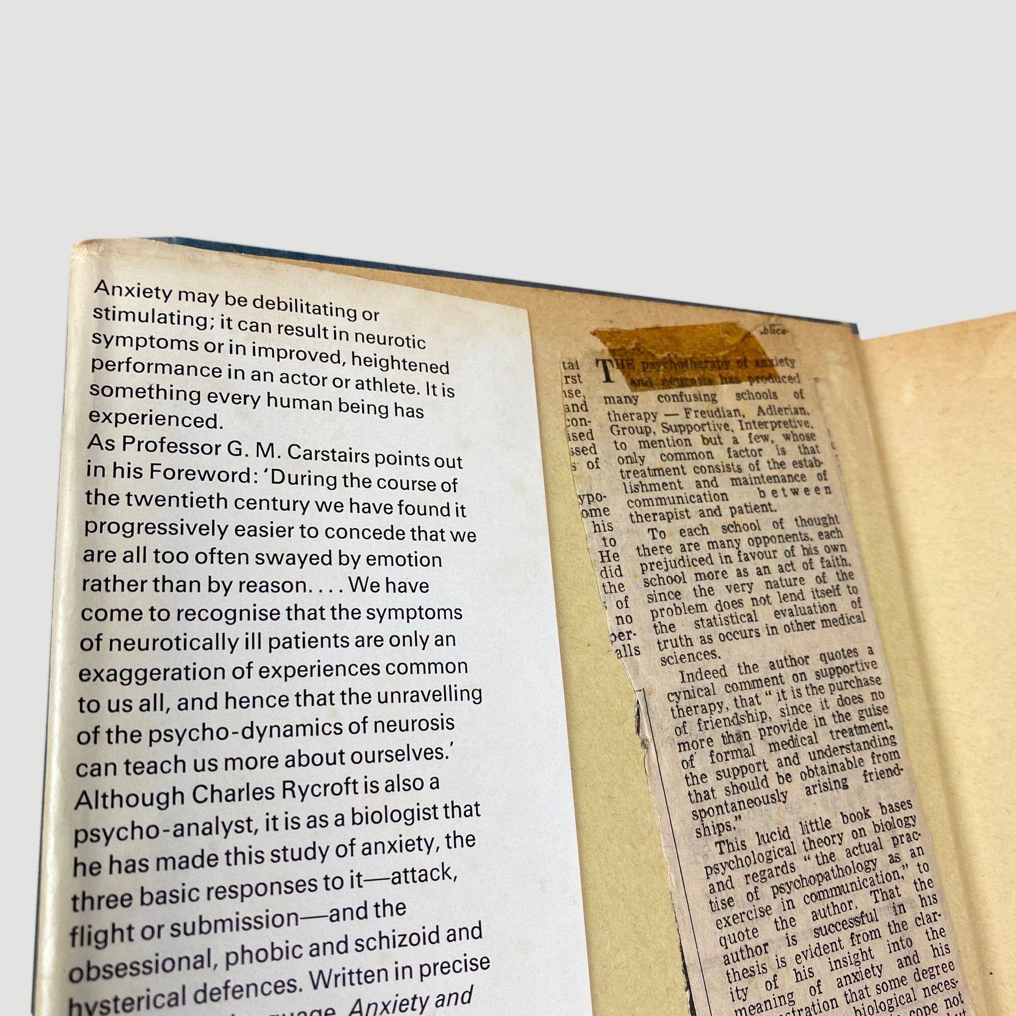 1968 Charles Rycroft 'Anxiety and Neurosis'