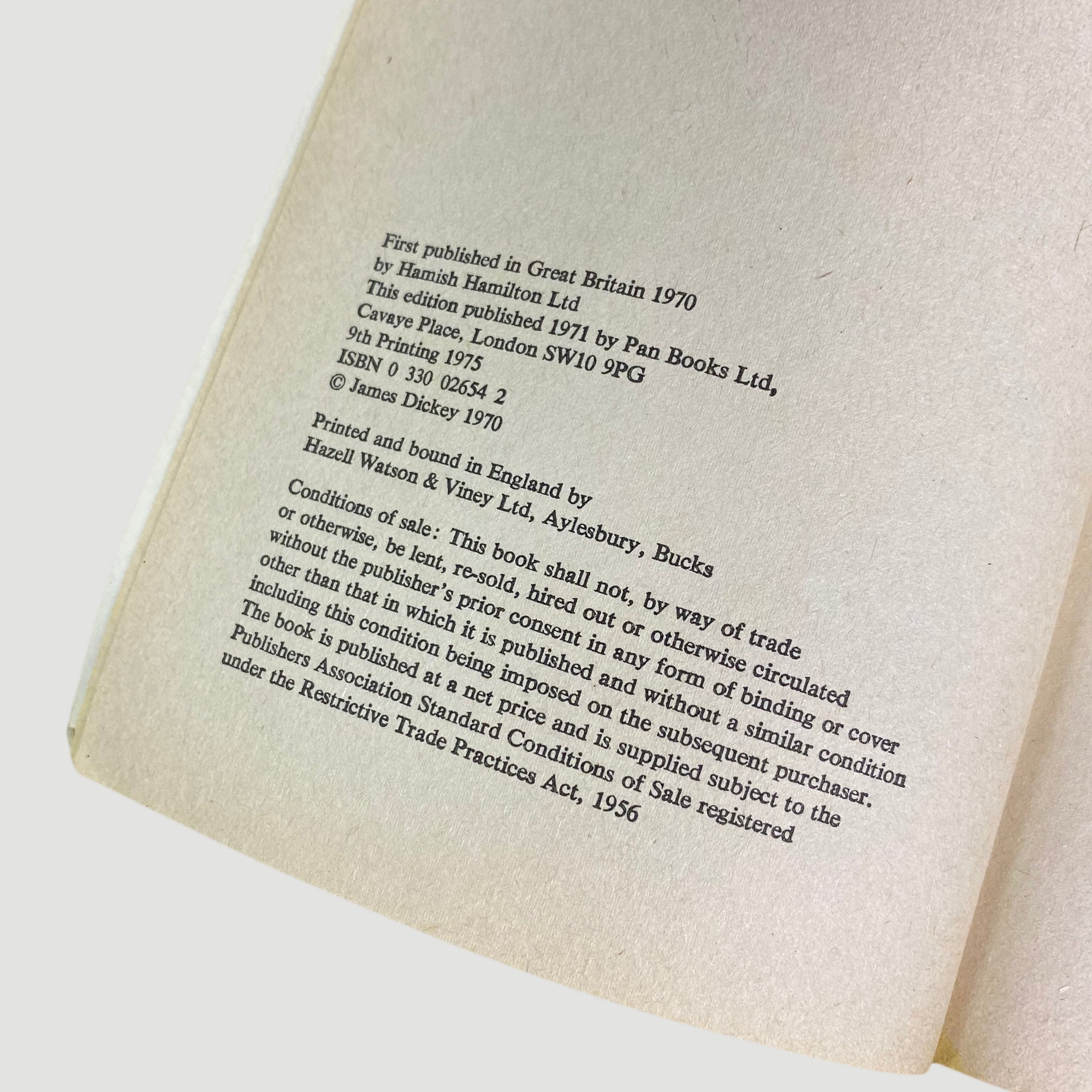 1975 James Dickey 'Deliverance'