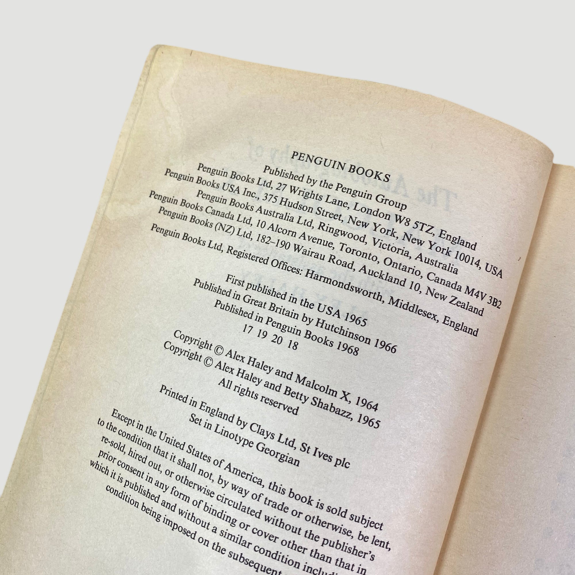 1968 'The Autobiography of Malcolm X'